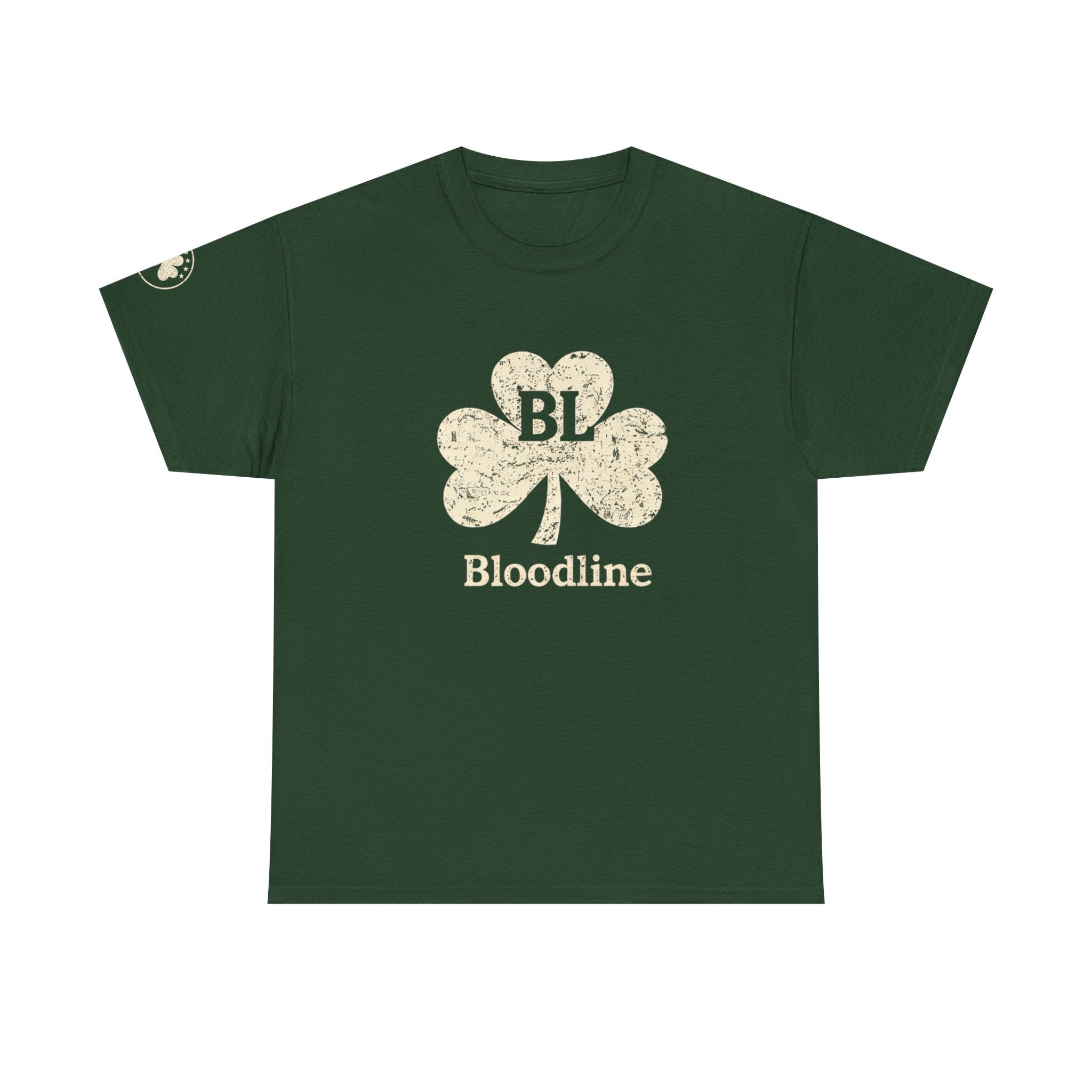Bloodline Clover Graphic Tee — Vintage Shamrock BL Logo T-Shirt