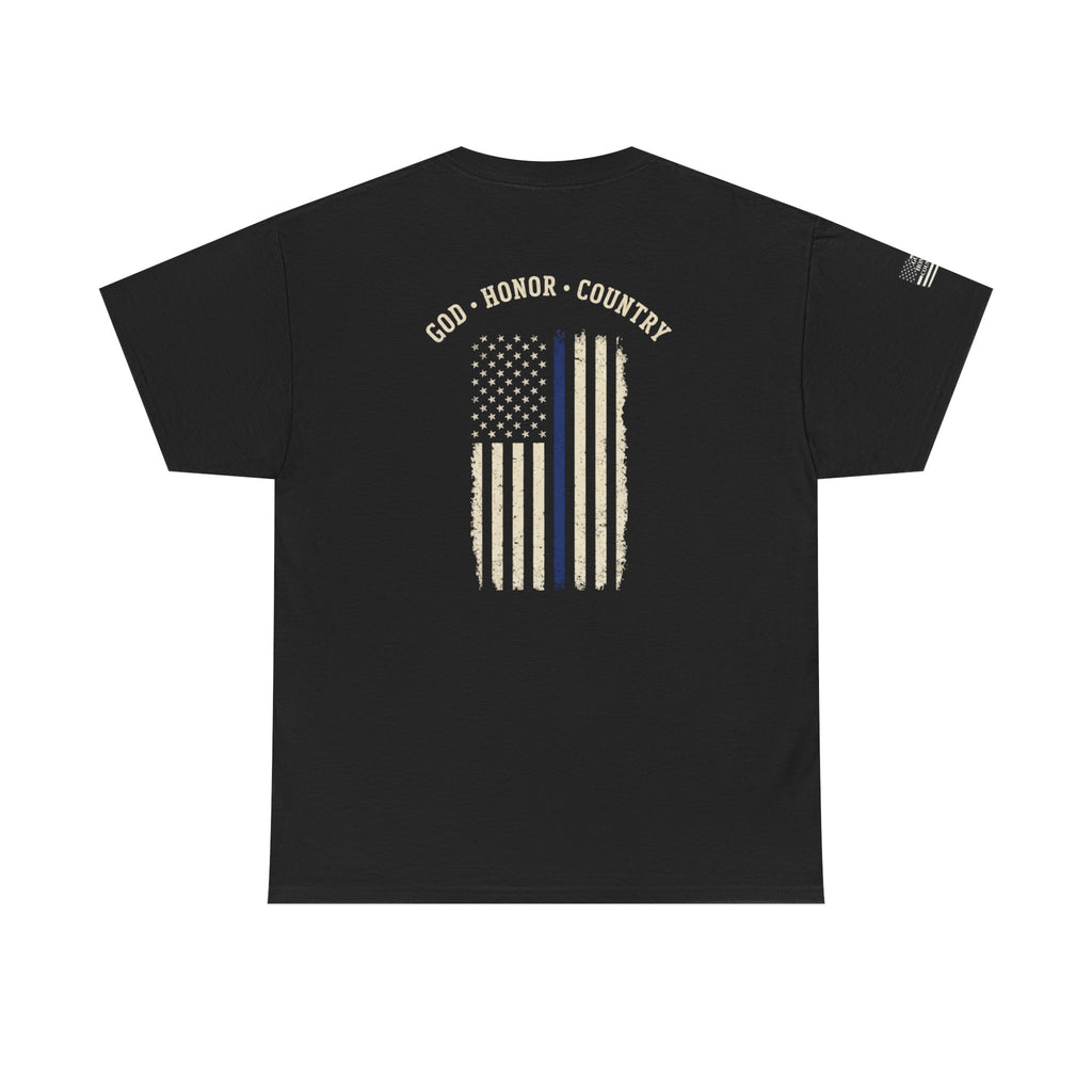 God • Honor • Country Thin Blue Line Flag T‑Shirt