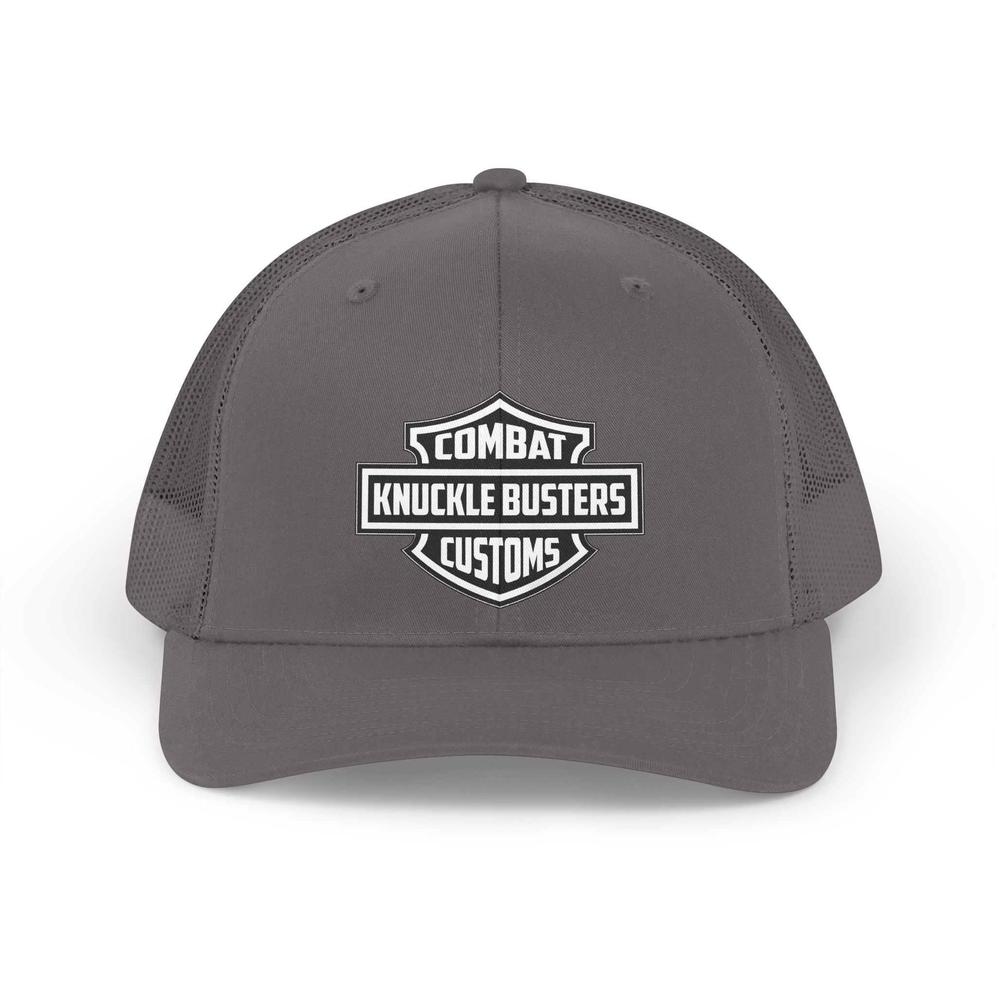 Trucker Hat — "Combat Knuckle Busters Customs" Retro Mesh Cap