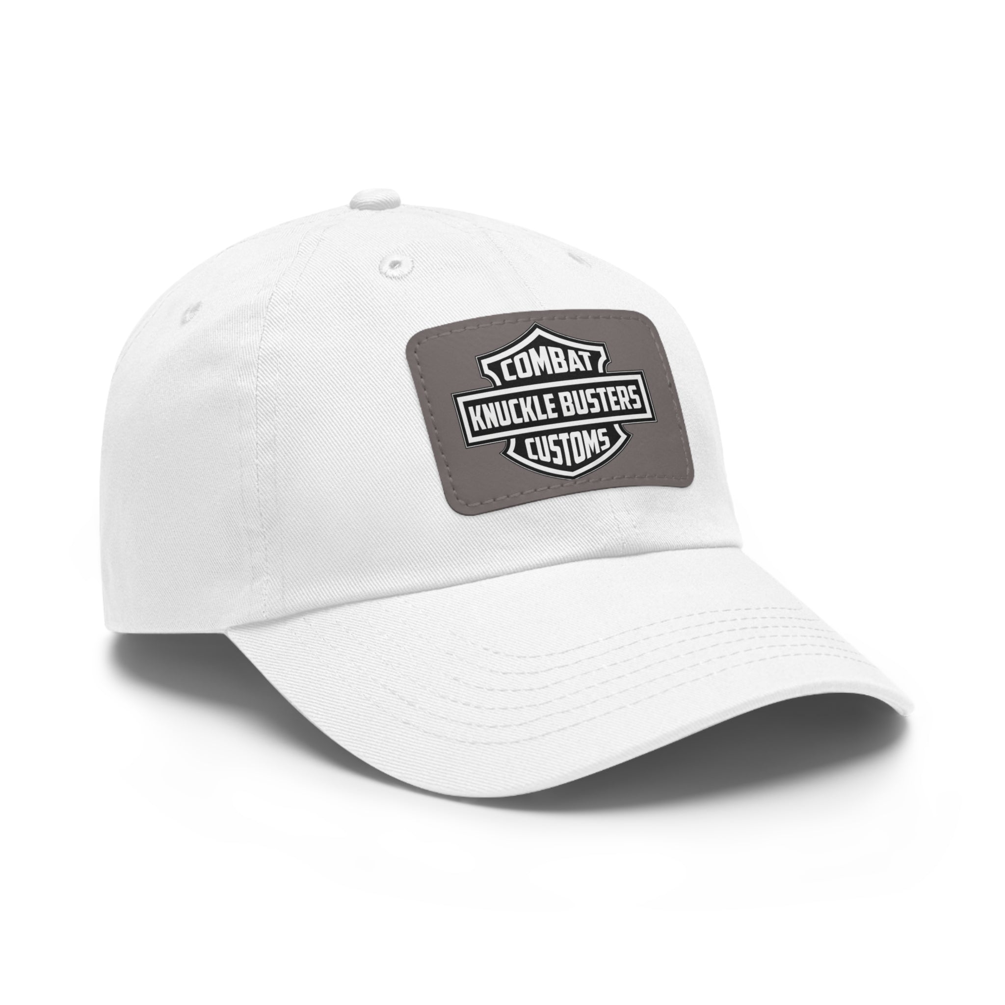 Combat Knuckle Busters Customs Leather Patch Dad Hat