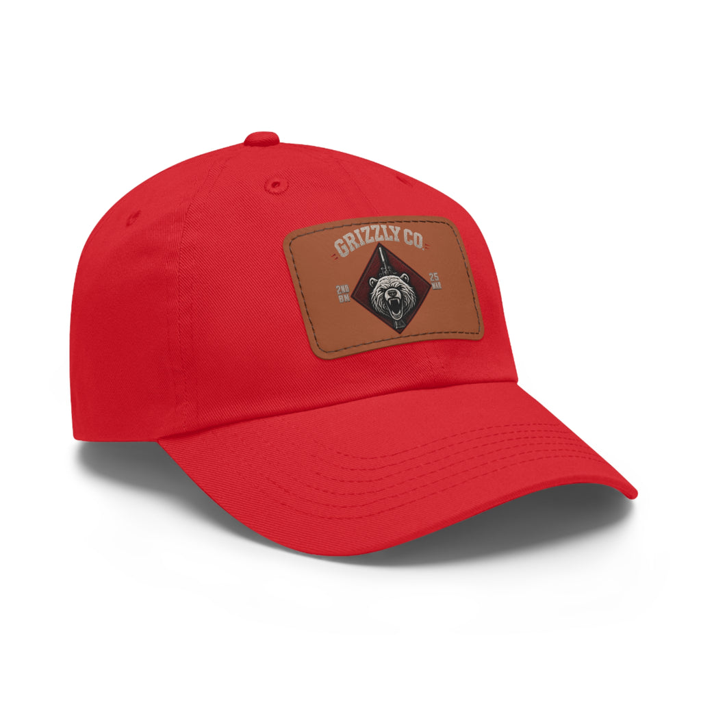 Bear Logo Leather Patch Dad Hat — Vintage Outdoor Cap