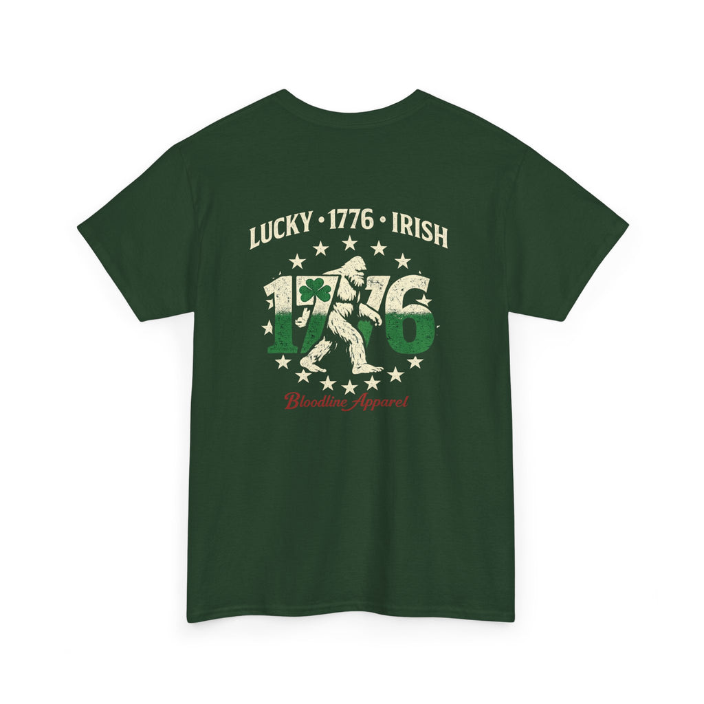 T-Shirt — "Lucky 1776 Irish" Vintage St. Patrick’s Day Tee (Patriotic Clover 1776 Design)