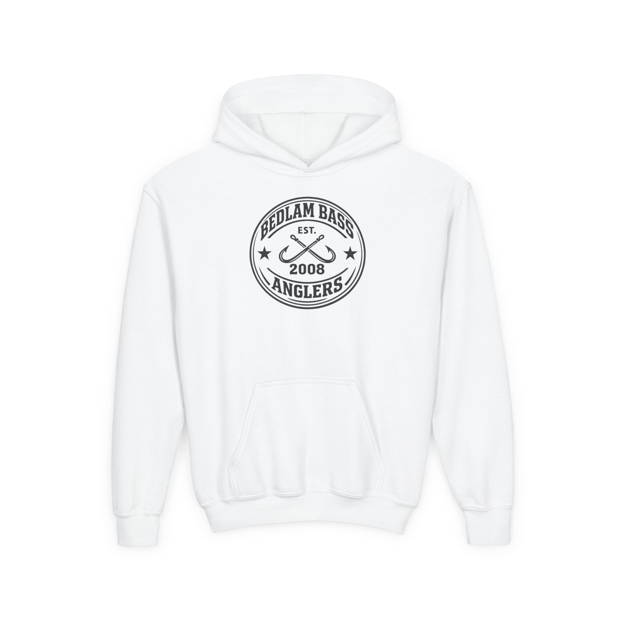 Youth Hoodie — Bedlam Bass Anglers 2008 Fishing Logo