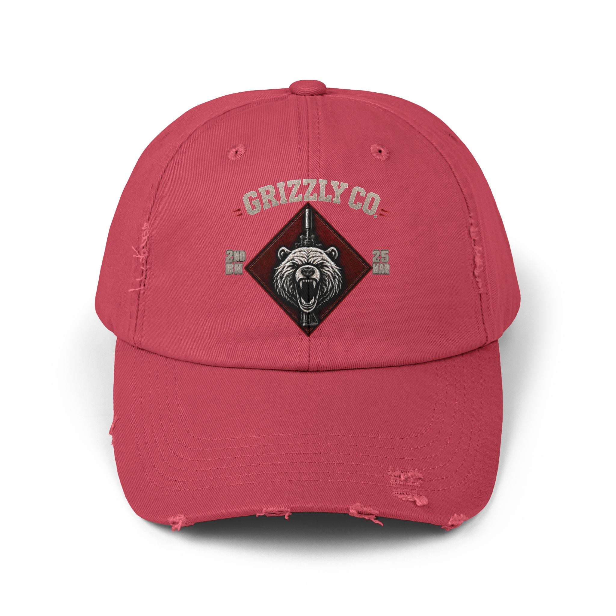 Distressed Bear Dad Hat – Vintage Rawr Bear Logo Cap