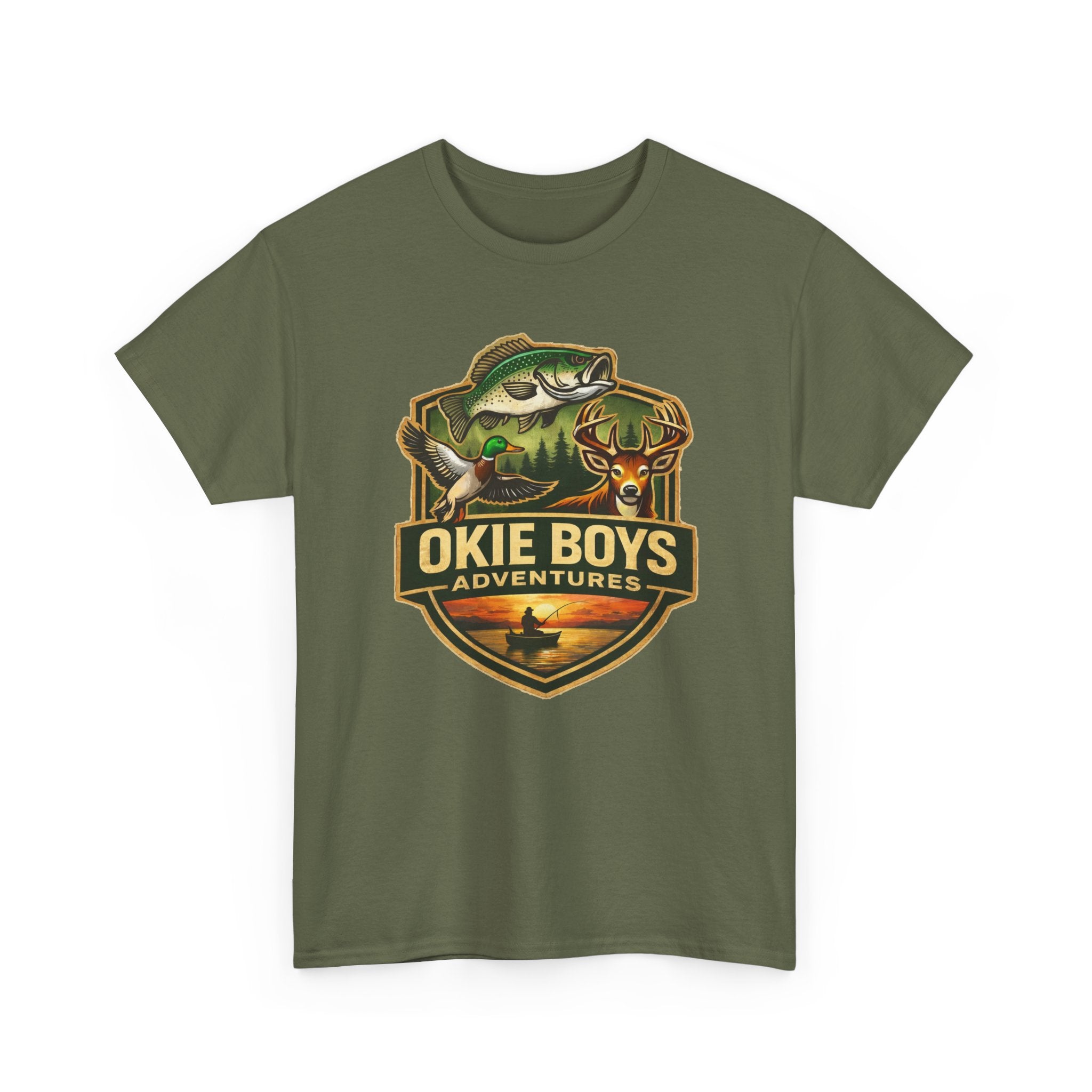 Okie Boys Adventures Graphic Tee — Fishing & Outdoors Logo T-Shirt