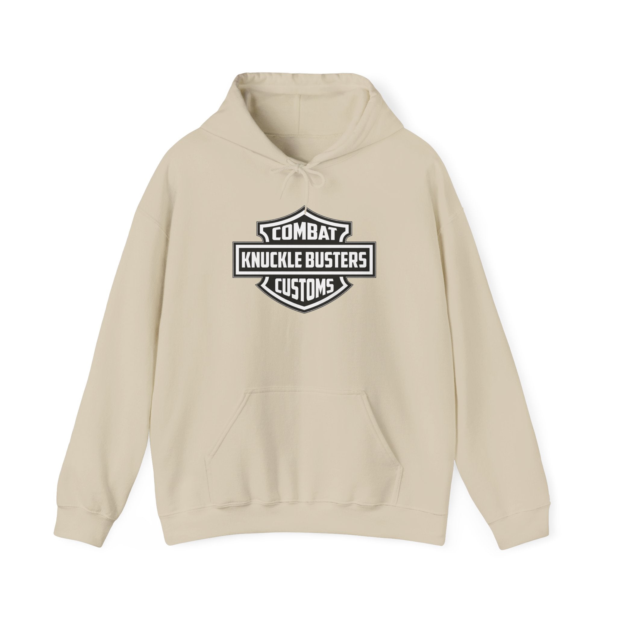Combat Knuckle Busters Customs Logo Hoodie – Motorcycle Club Style Pullover