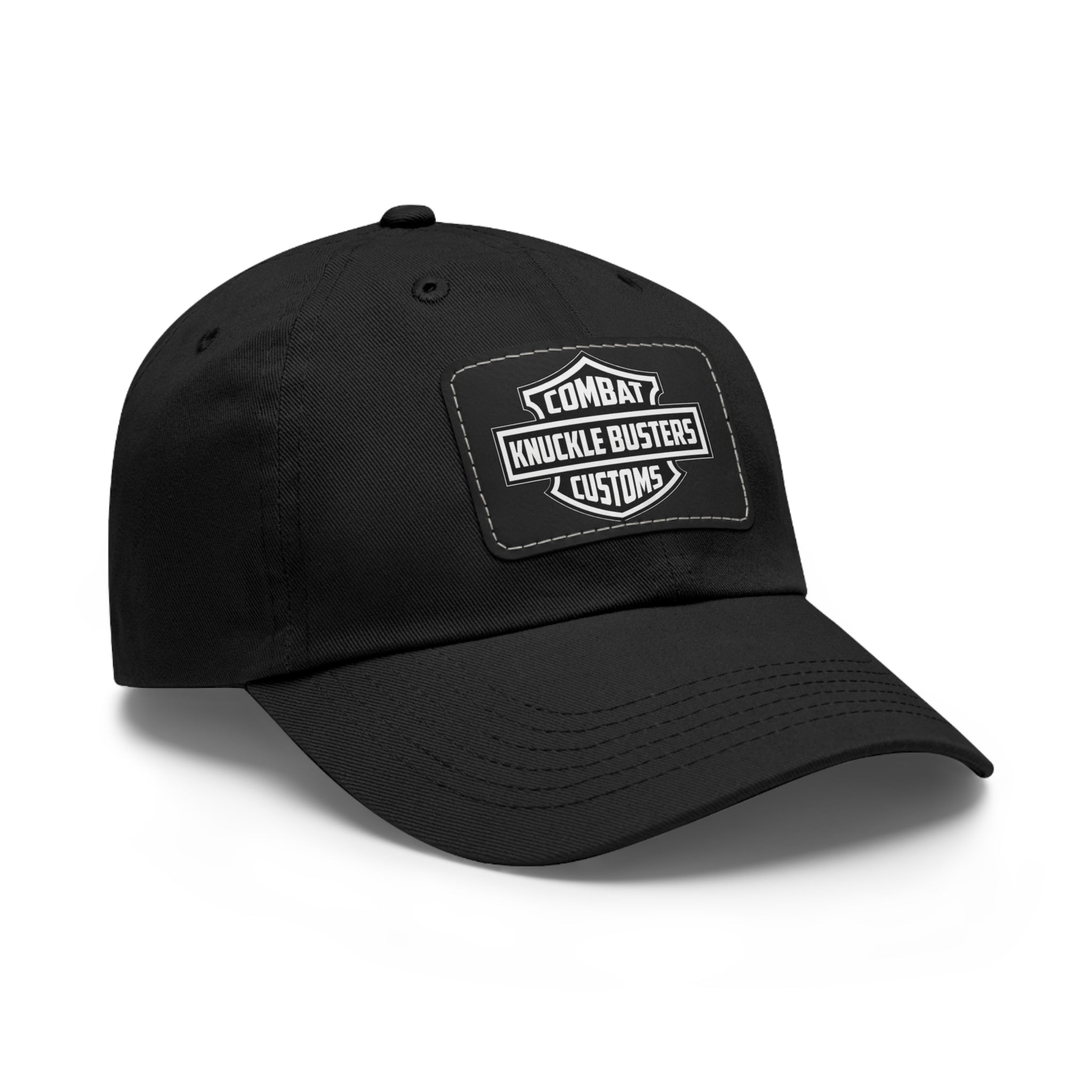Combat Knuckle Busters Customs Leather Patch Dad Hat