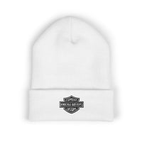Embroidered Classic Cuffed Beanie – Vintage Shield Logo Knit Hat