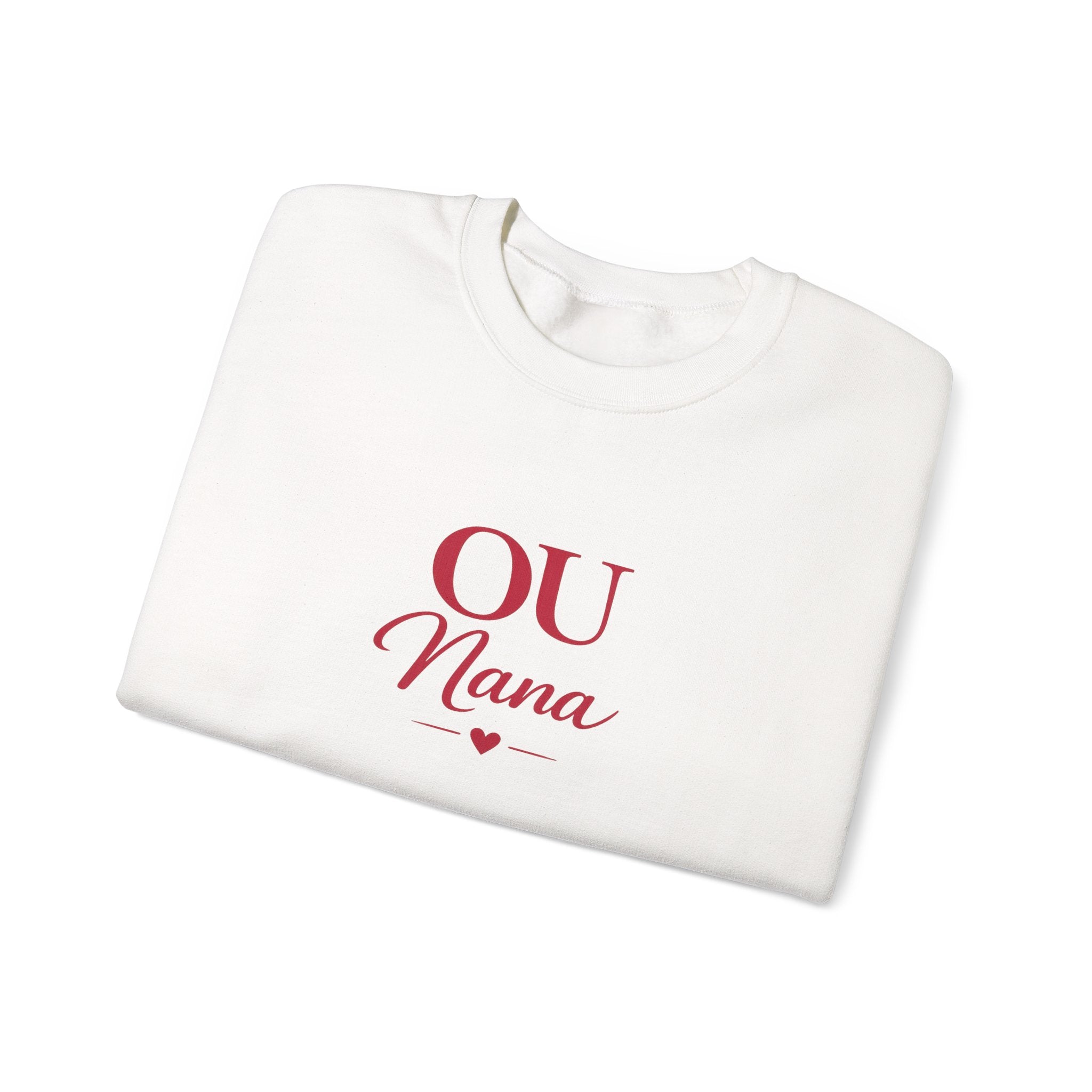 OU Nana Crewneck Sweatshirt — Cute Grandma Gift, Mom/Grandparent Shirt