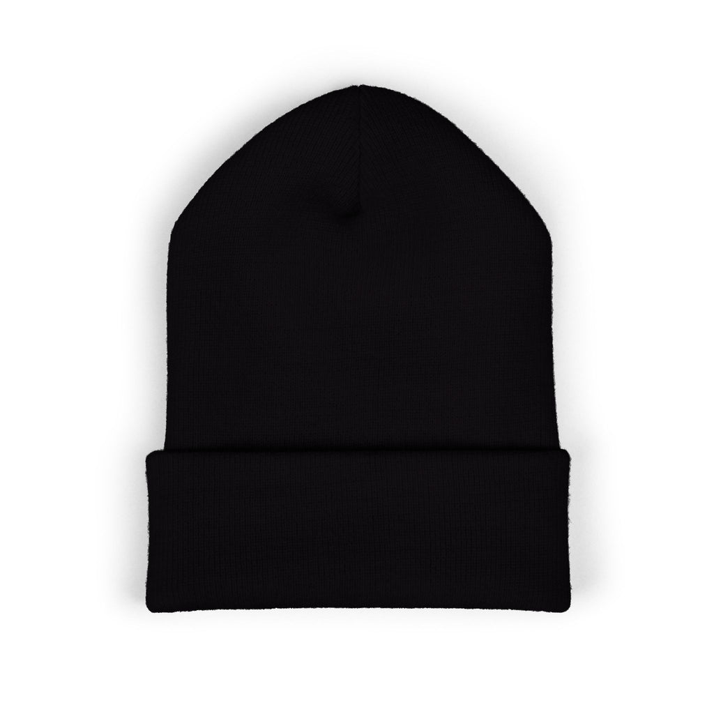 Embroidered Classic Cuffed Beanie – Vintage Shield Logo Knit Hat