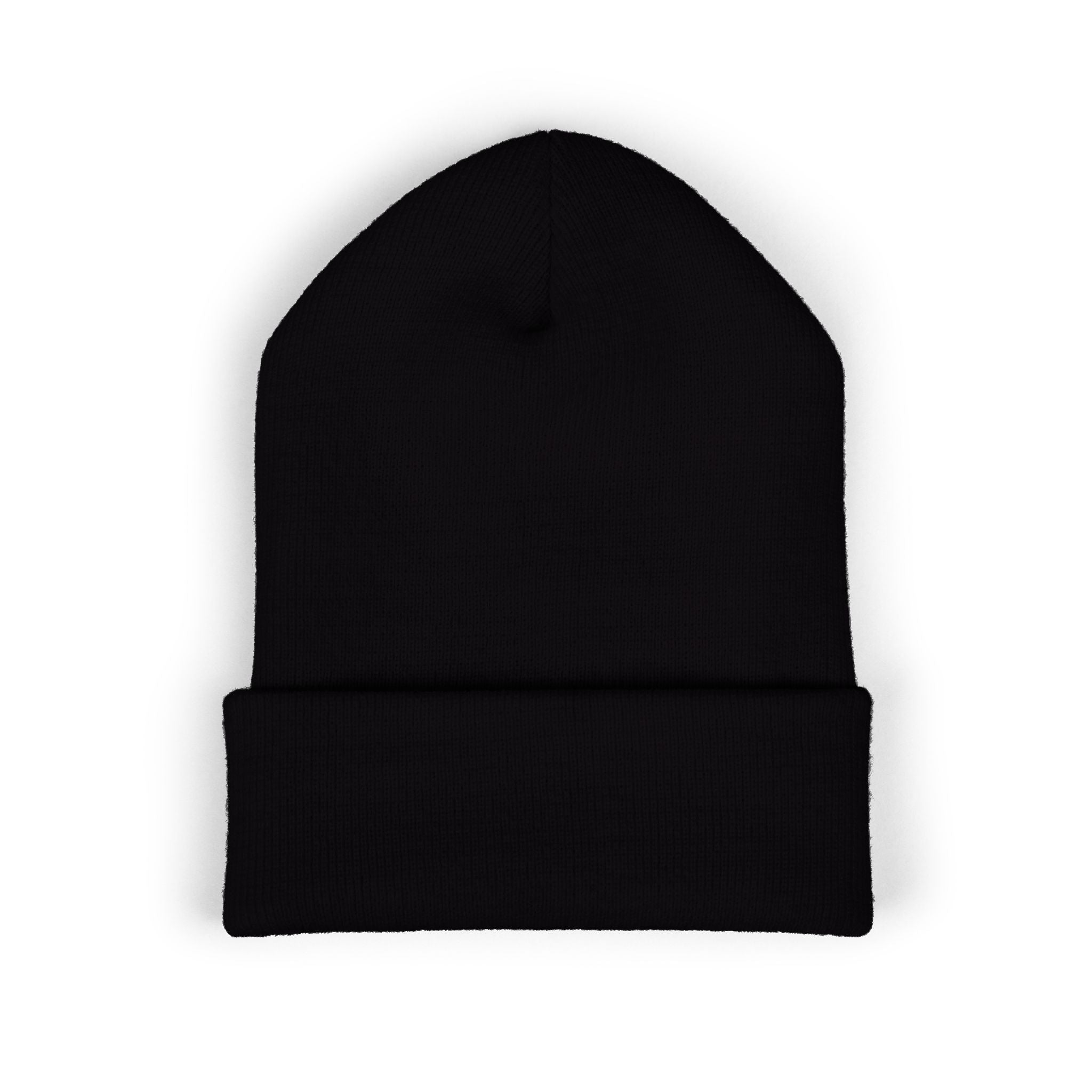 Embroidered Classic Cuffed Beanie – Vintage Shield Logo Knit Hat