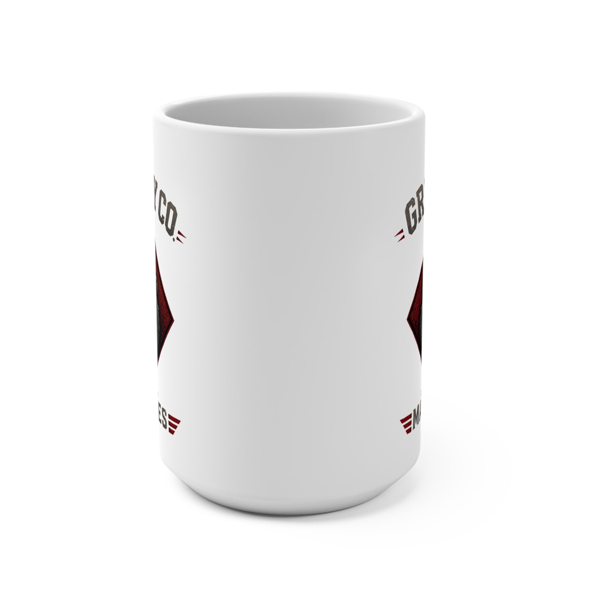 15oz Ceramic Mug — Tactical Bear Emblem “2nd BN 25th MAR” Military Coffee Cup