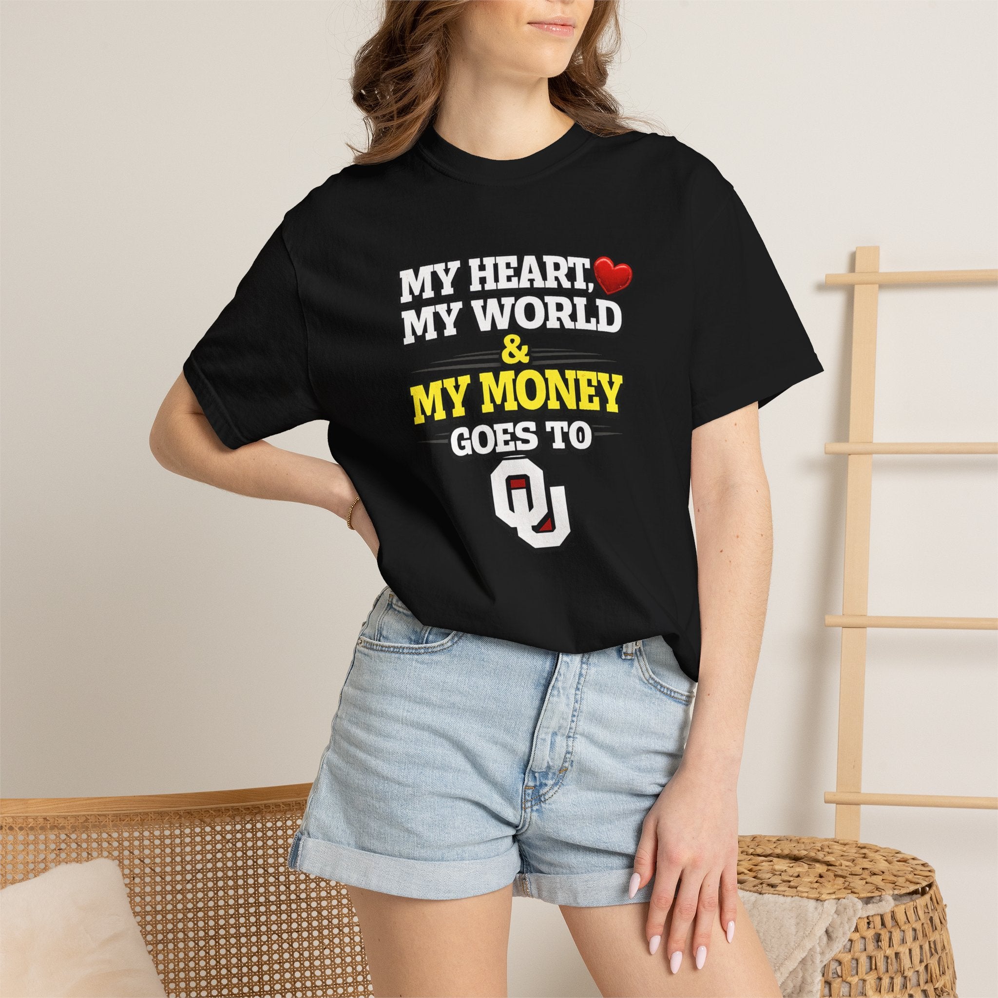 OU My Heart My World & My Money T-Shirt