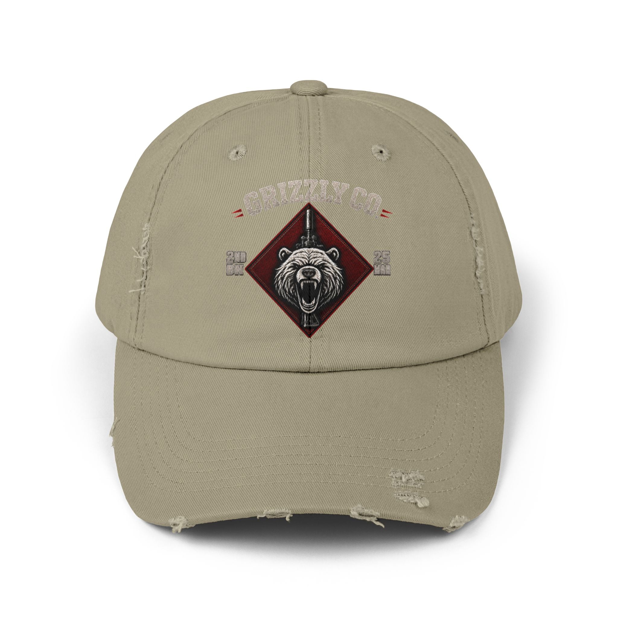 Distressed Bear Dad Hat – Vintage Rawr Bear Logo Cap