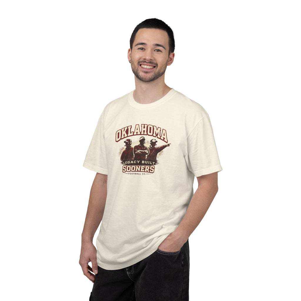 Oklahoma Sooners Vintage Graphic T-Shirt – "Legacy Built" Collegiate Tee