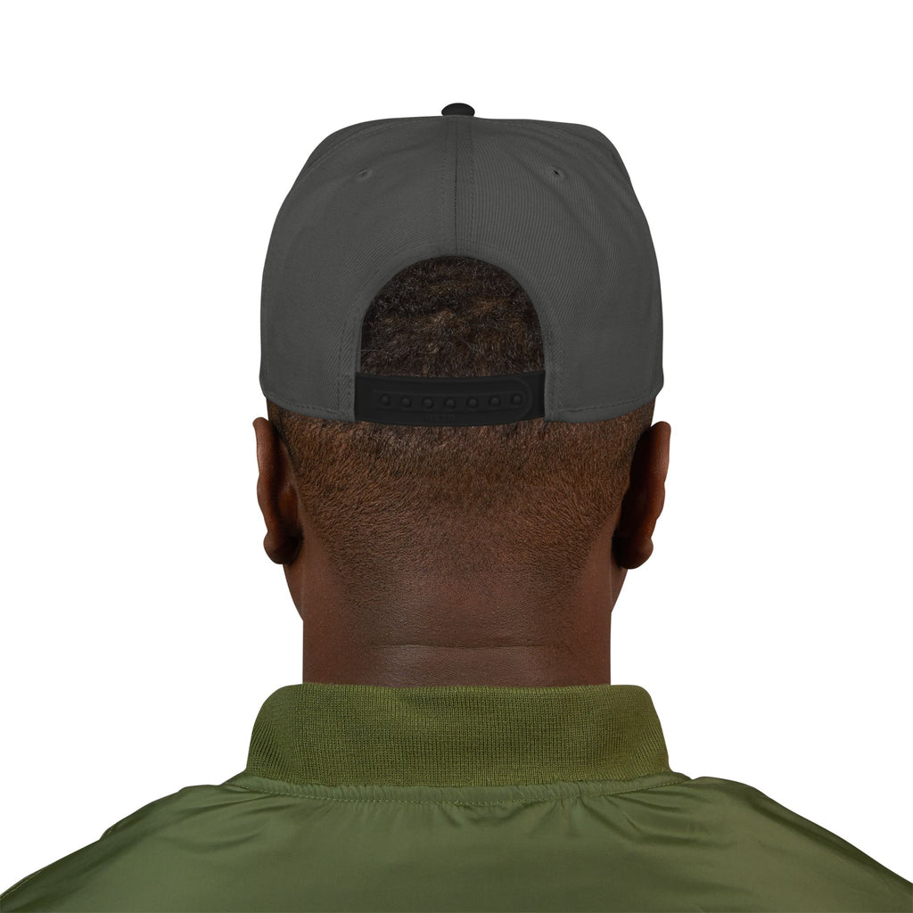 Embroidered Skull & Crossbones Snapback Hat — Gothic Streetwear Cap