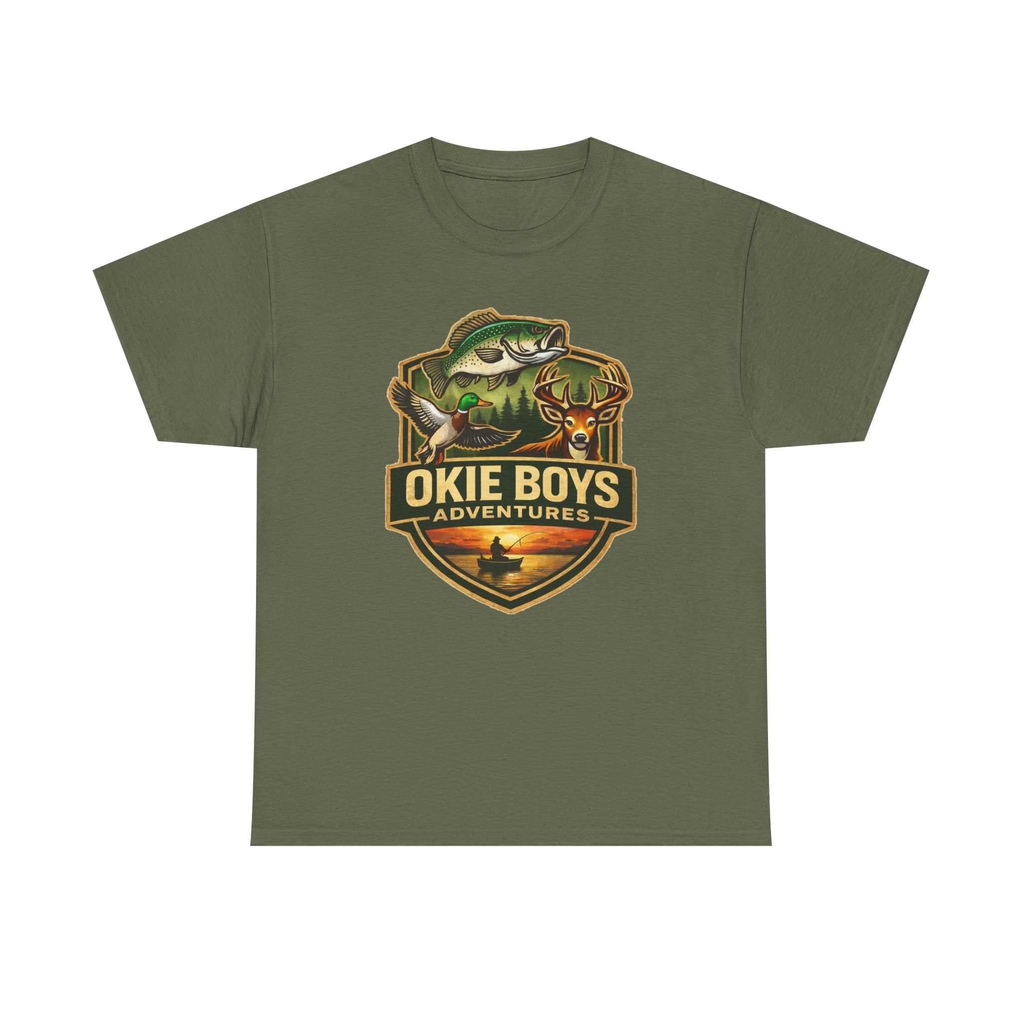 Okie Boys Adventures Graphic Tee — Fishing & Outdoors Logo T-Shirt