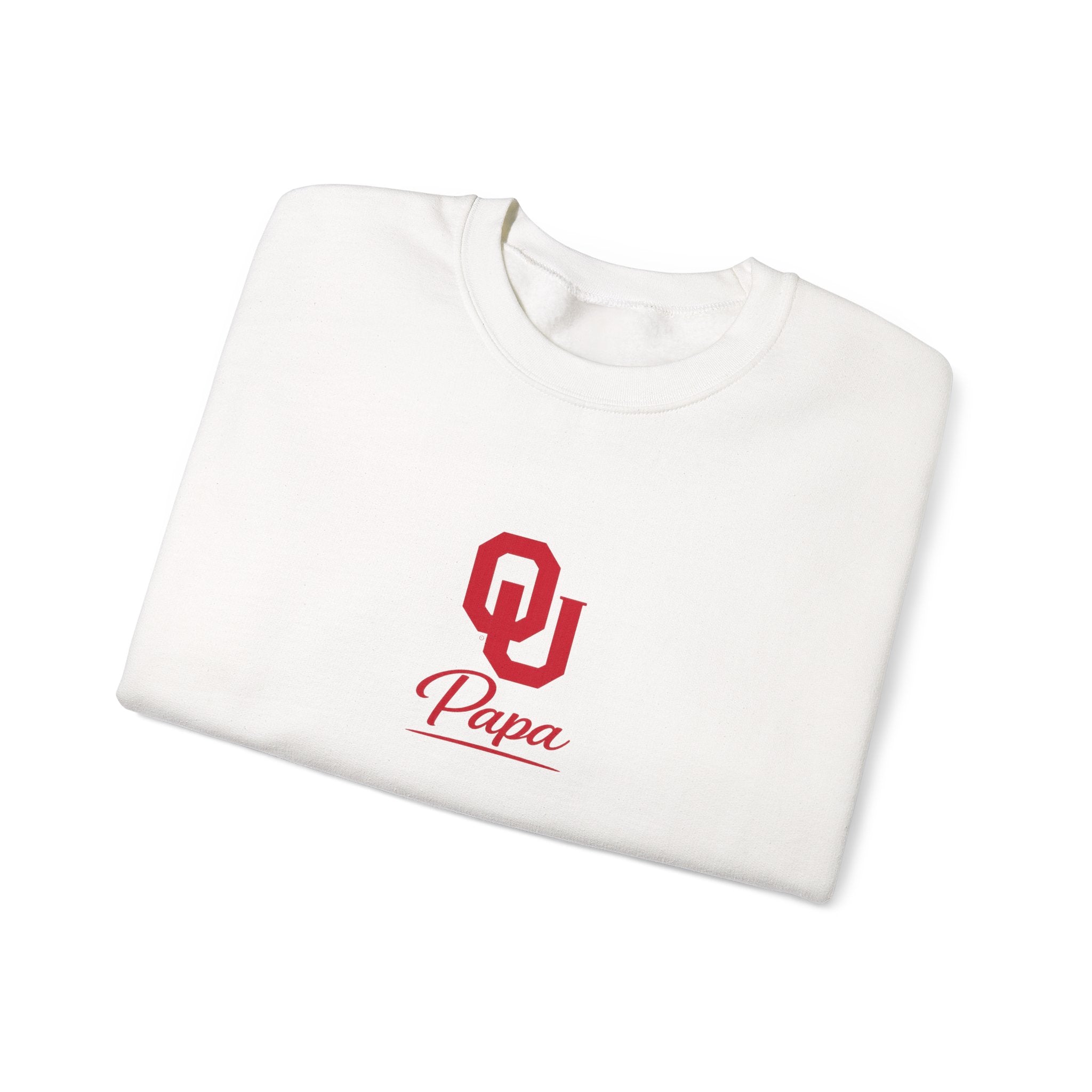OU Papa Crewneck Sweatshirt — Oklahoma Sooners Dad Pullover