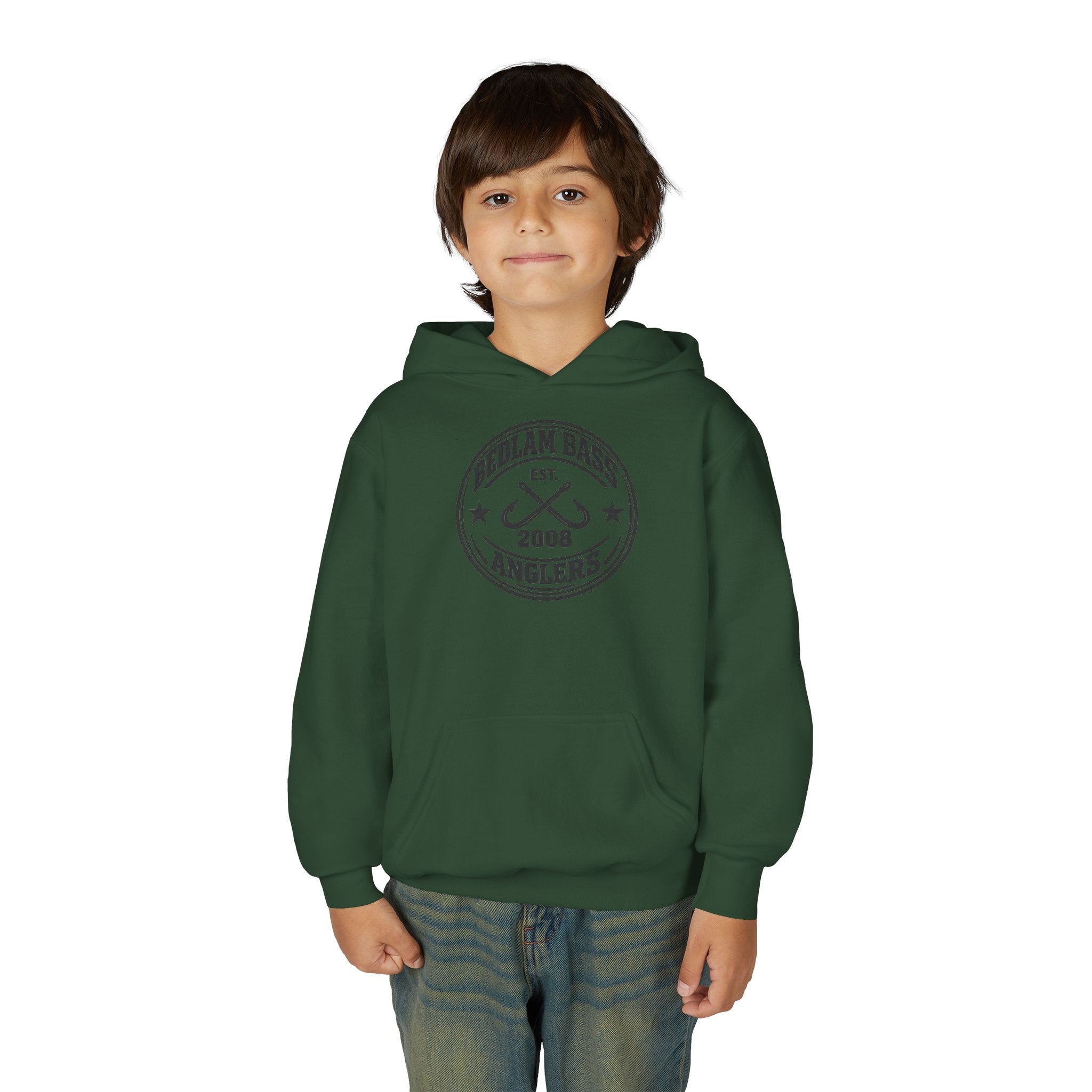 Youth Hoodie — Bedlam Bass Anglers 2008 Fishing Logo