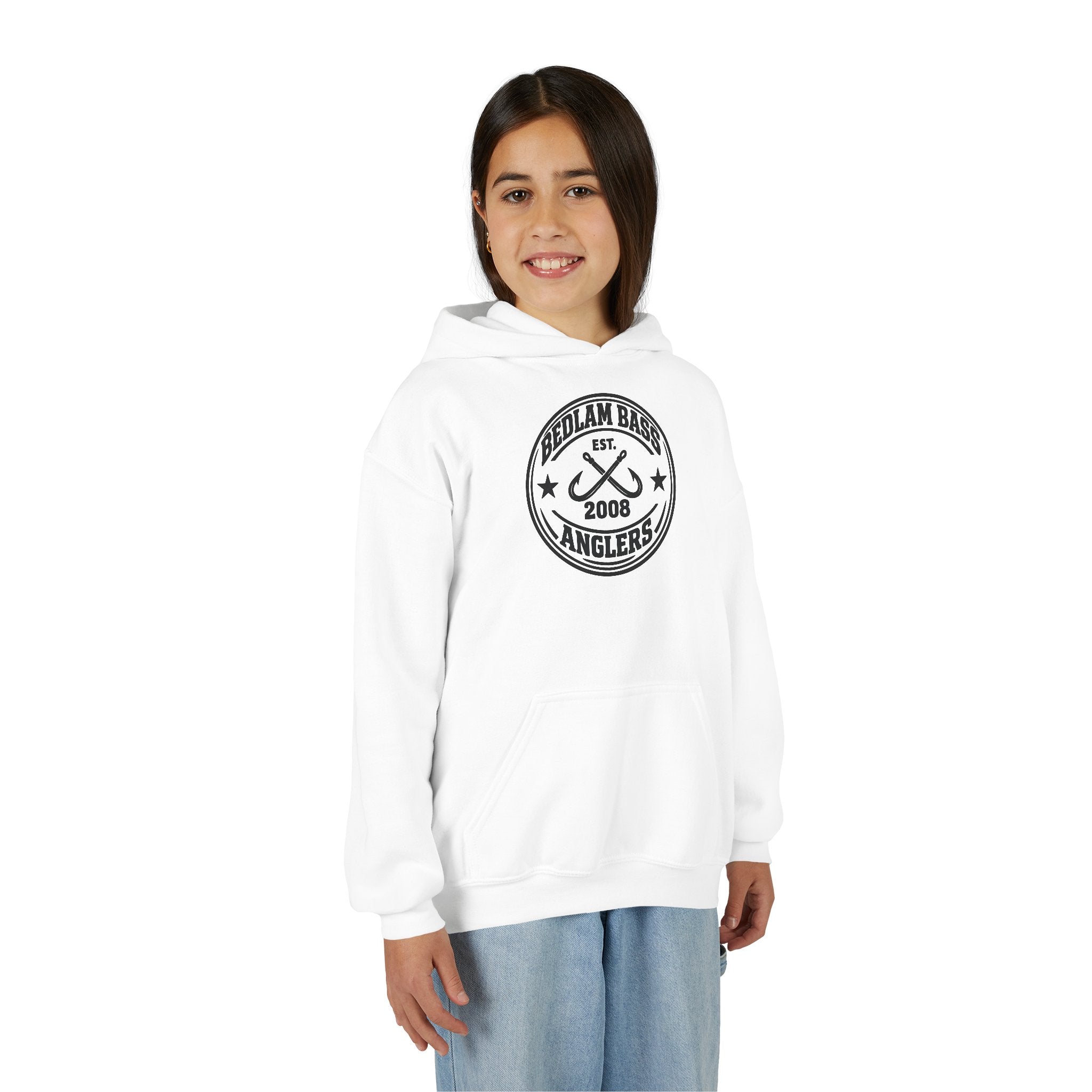 Youth Hoodie — Bedlam Bass Anglers 2008 Fishing Logo