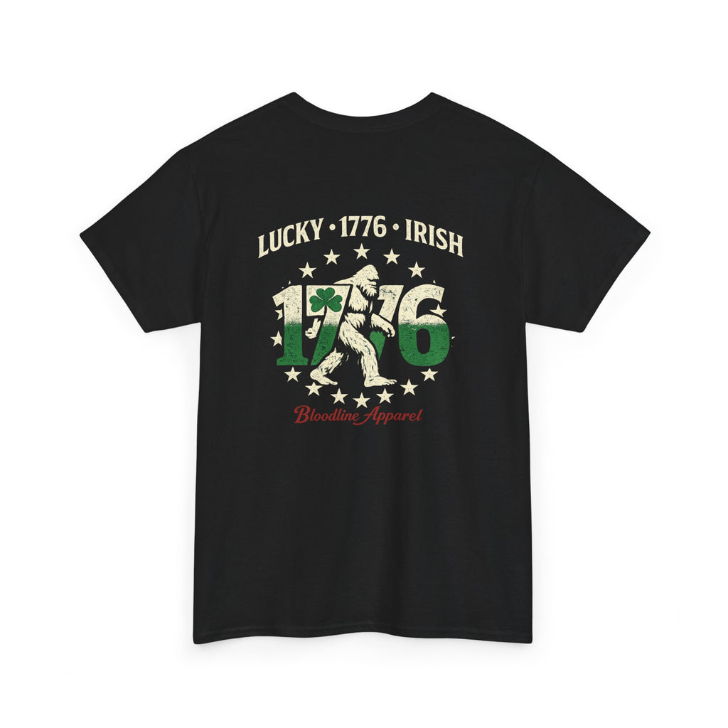 T-Shirt — "Lucky 1776 Irish" Vintage St. Patrick’s Day Tee (Patriotic Clover 1776 Design)