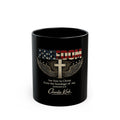 Freedom Cross Coffee Mug — "Set Free in Christ" Christian American Flag 11oz/15oz