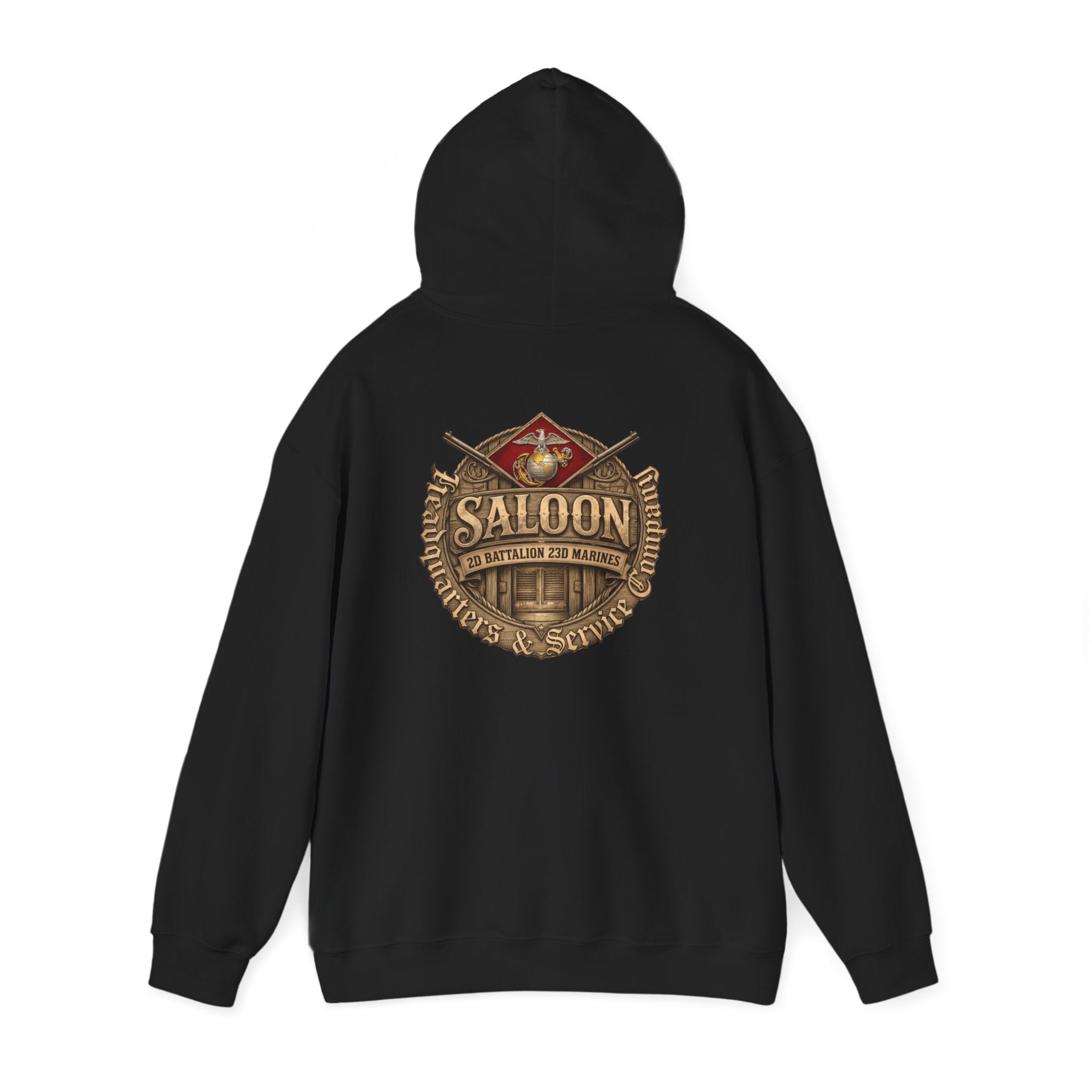 Saloon Vintage Western Hoodie - Rustic Bar & Grill Logo Sweatshirt