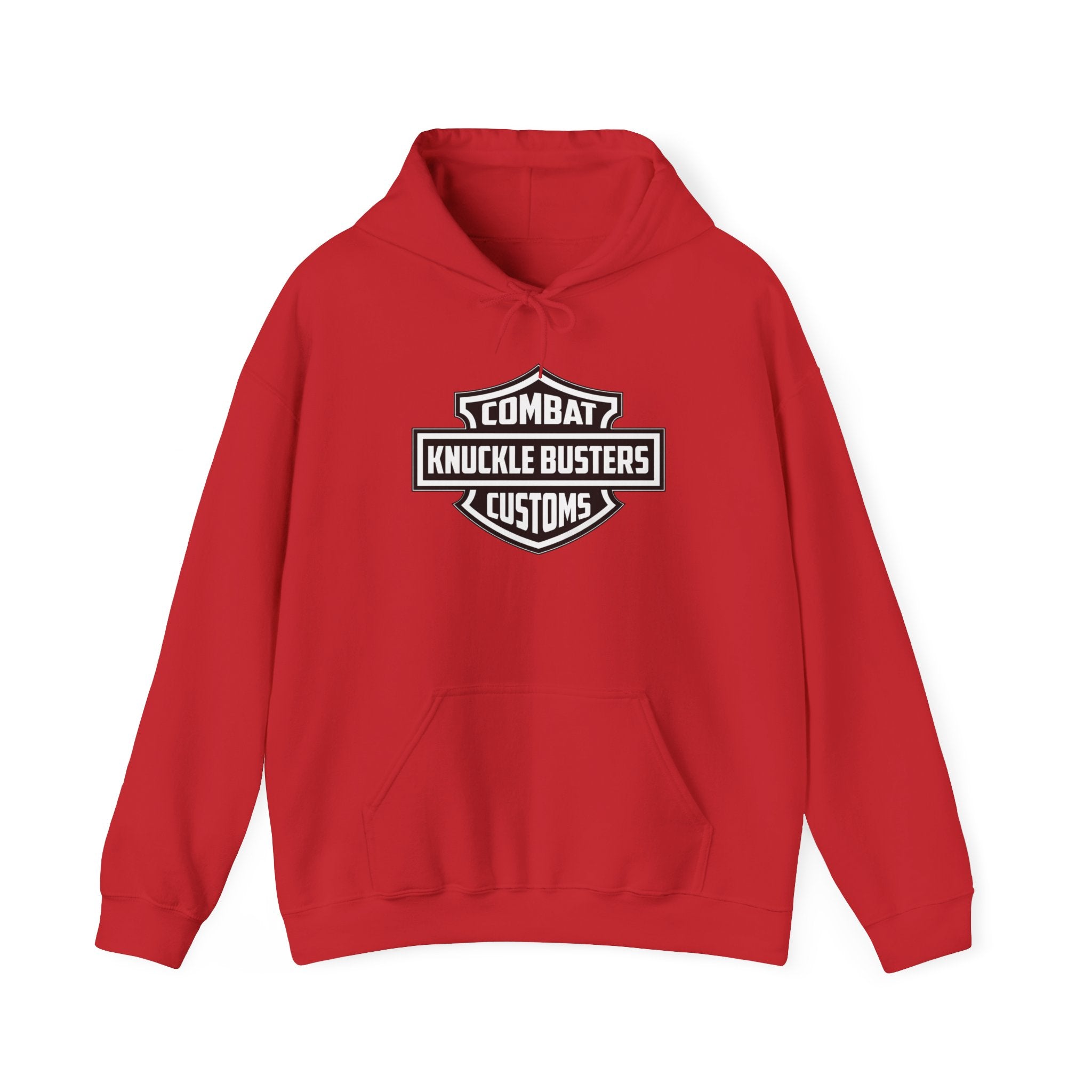 Combat Knuckle Busters Customs Logo Hoodie – Motorcycle Club Style Pullover