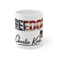 Freedom USA Flag 11oz Mug — "Charlie Kirk" Signature Coffee Cup