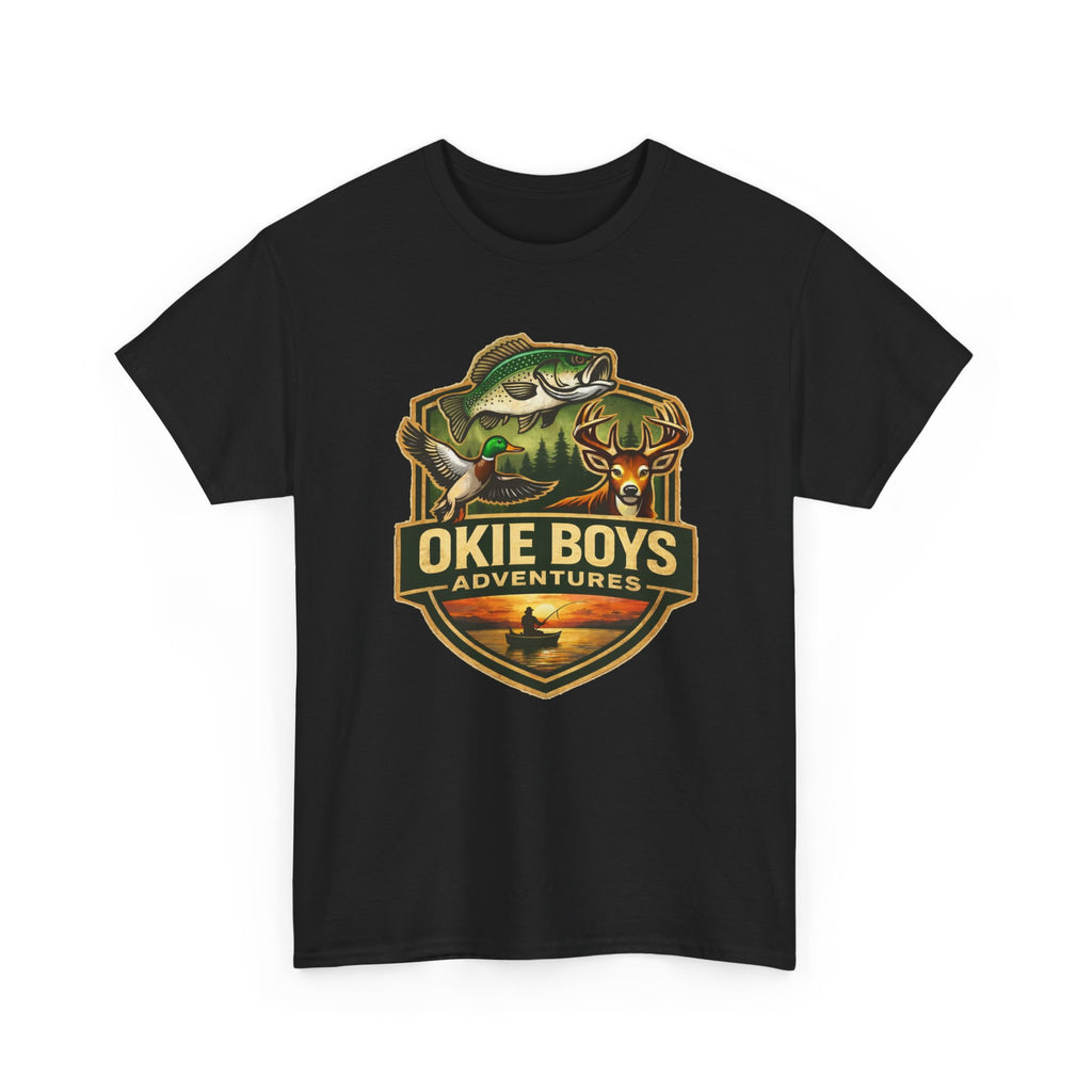 Okie Boys Adventures Graphic Tee — Fishing & Outdoors Logo T-Shirt