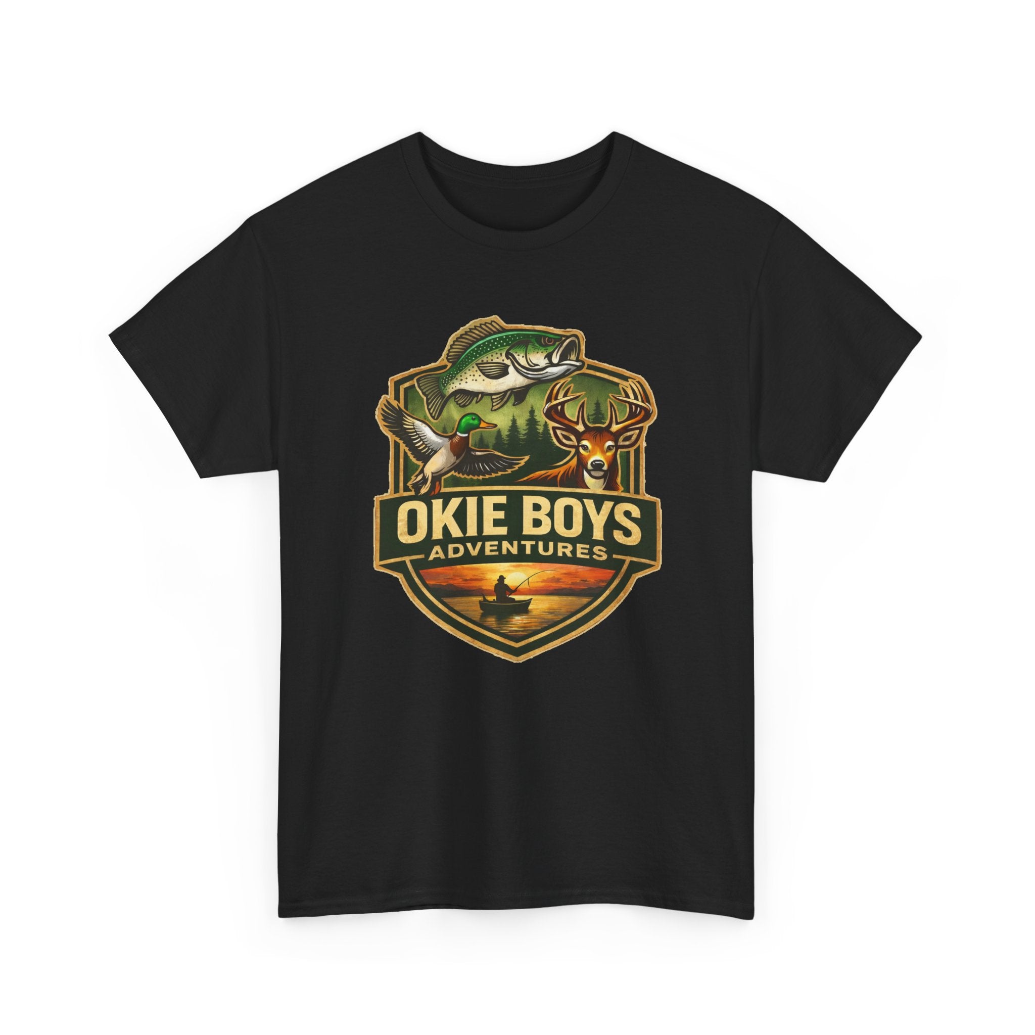 Okie Boys Adventures Graphic Tee — Fishing & Outdoors Logo T-Shirt