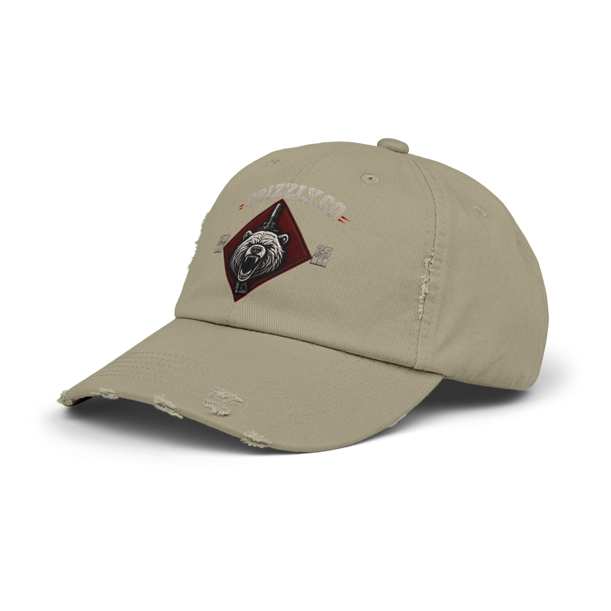 Distressed Bear Dad Hat – Vintage Rawr Bear Logo Cap