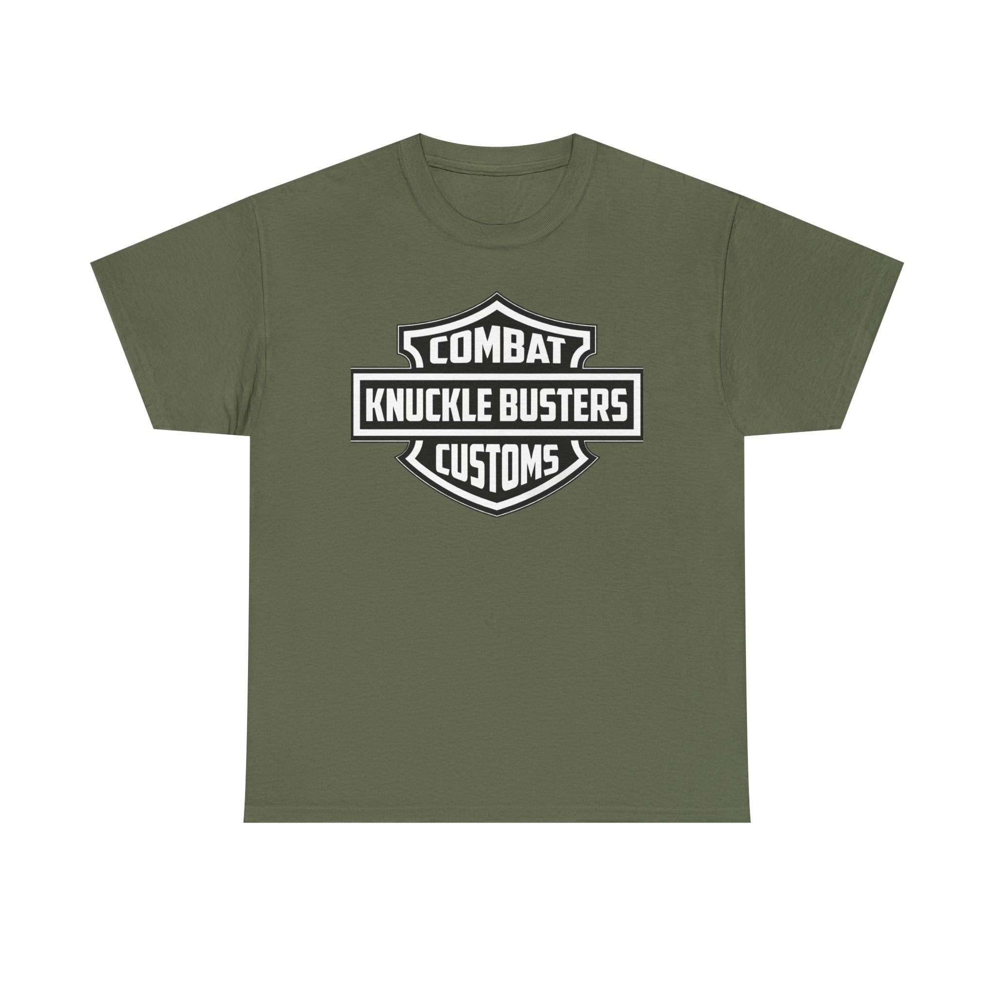 Combat Knuckle Busters Customs Tee — Motorcycle Club Logo T-Shirt
