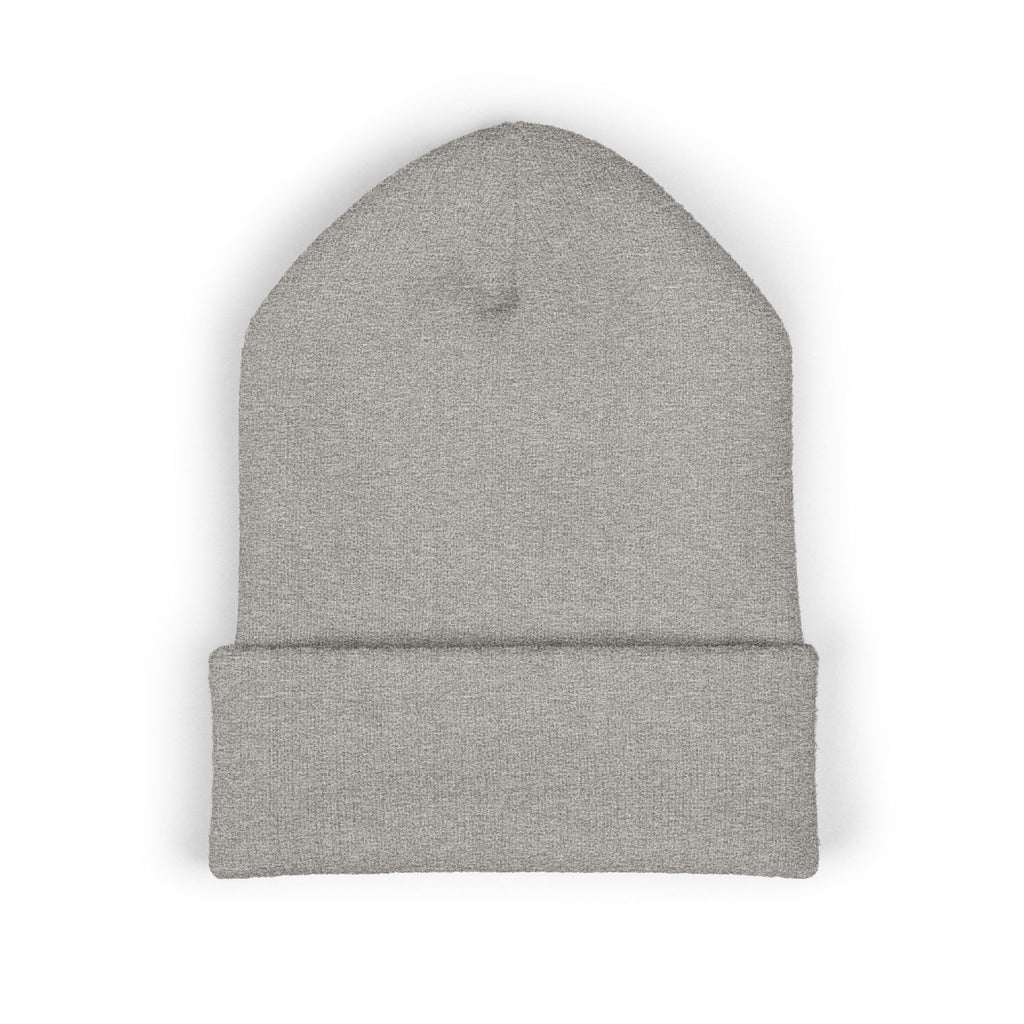 Embroidered Classic Cuffed Beanie – Vintage Shield Logo Knit Hat