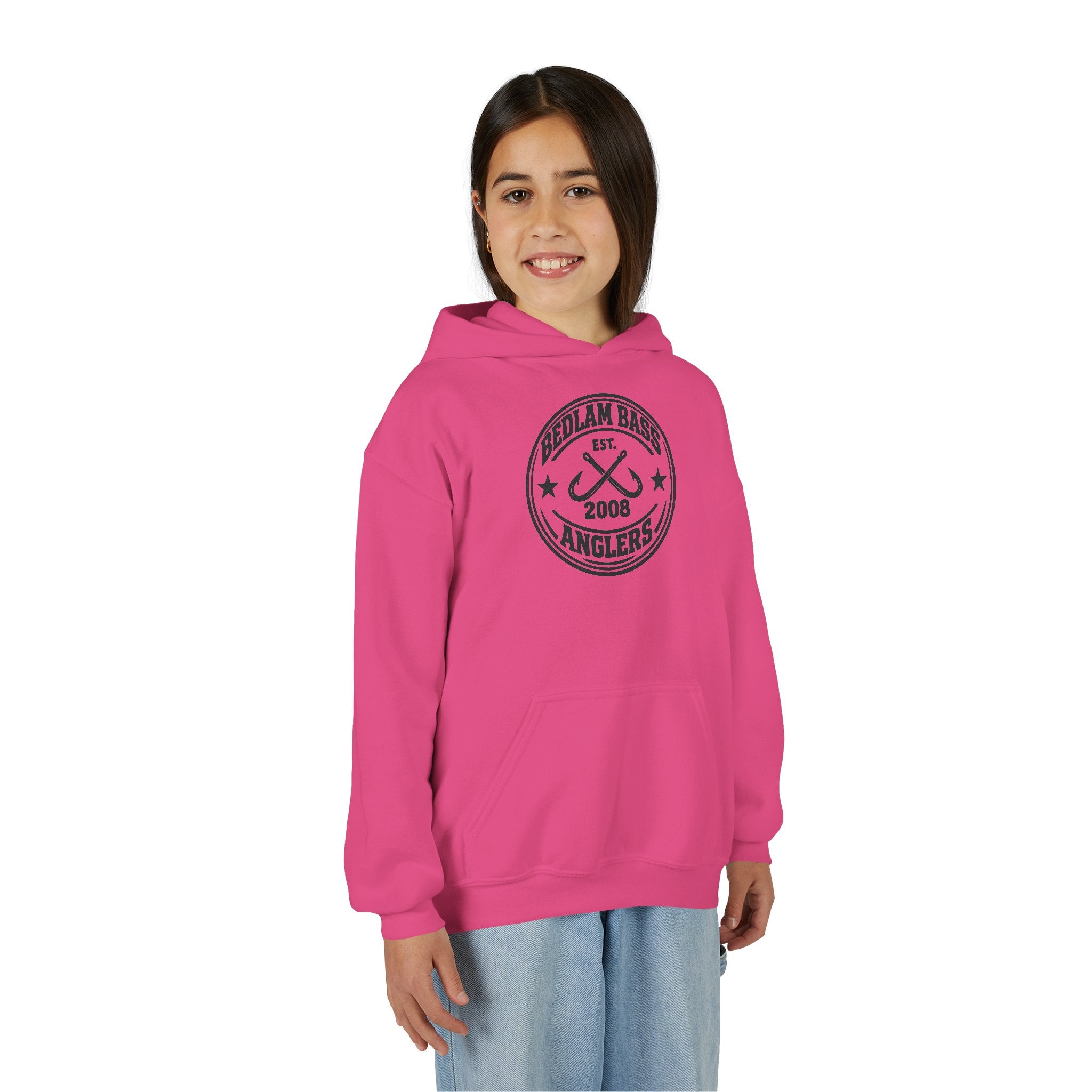 Youth Hoodie — Bedlam Bass Anglers 2008 Fishing Logo