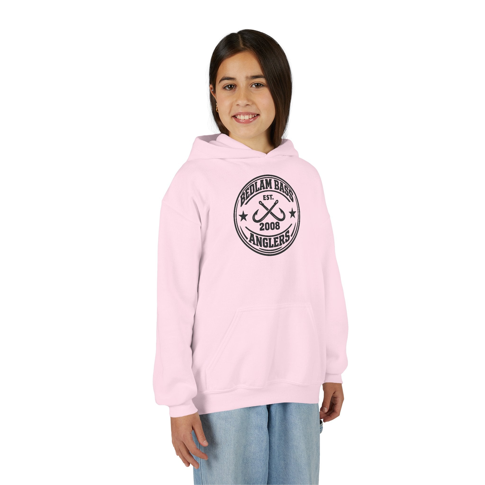 Youth Hoodie — Bedlam Bass Anglers 2008 Fishing Logo
