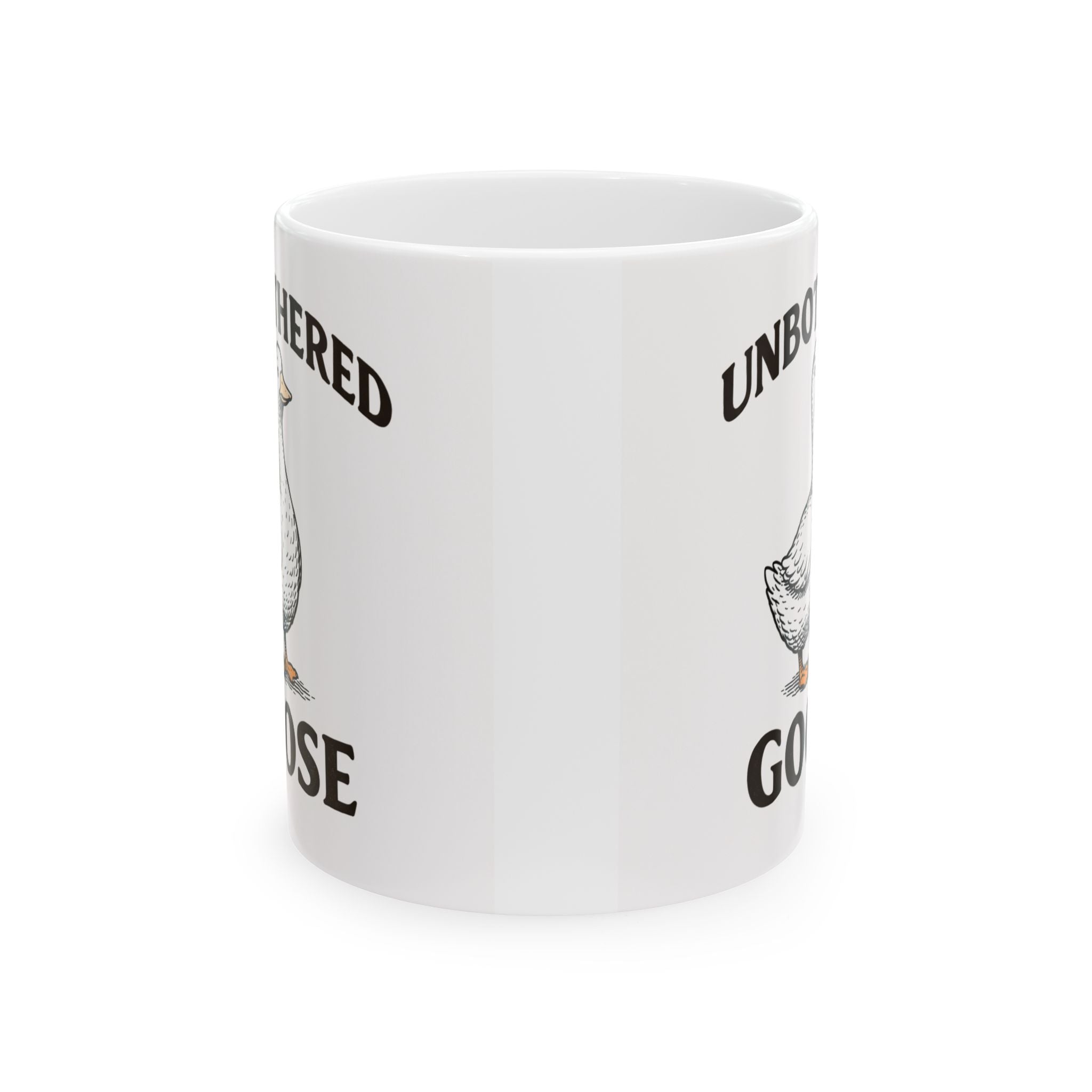 Unbothered Goose Ceramic Mug — Funny Animal Coffee Cup (11oz, 15oz)