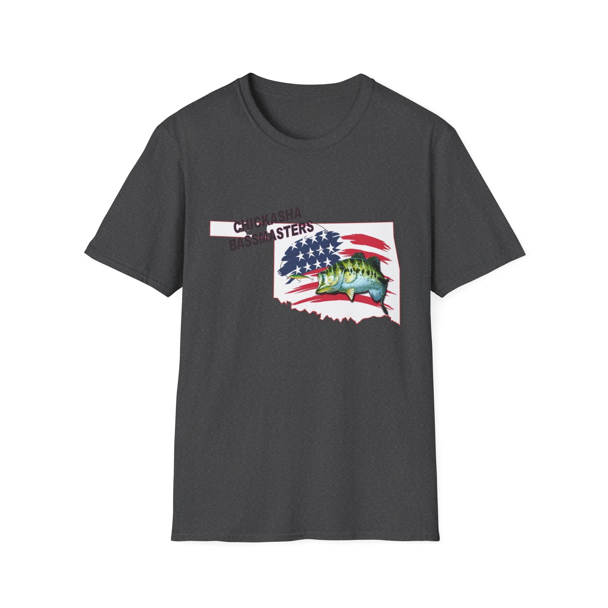 Chickasha Bassmasters T-Shirt — American Flag Bass Fishing Tee