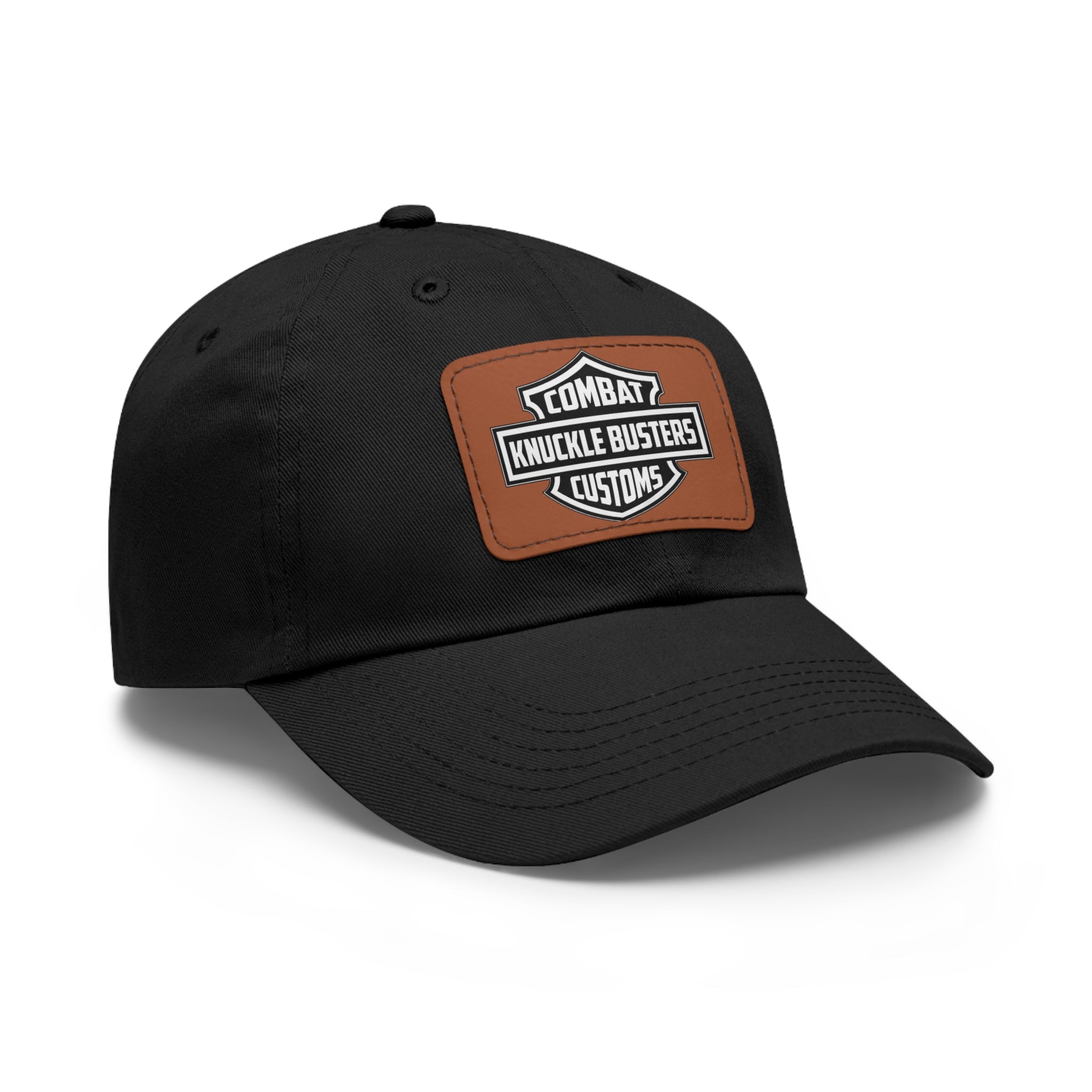 Combat Knuckle Busters Customs Leather Patch Dad Hat
