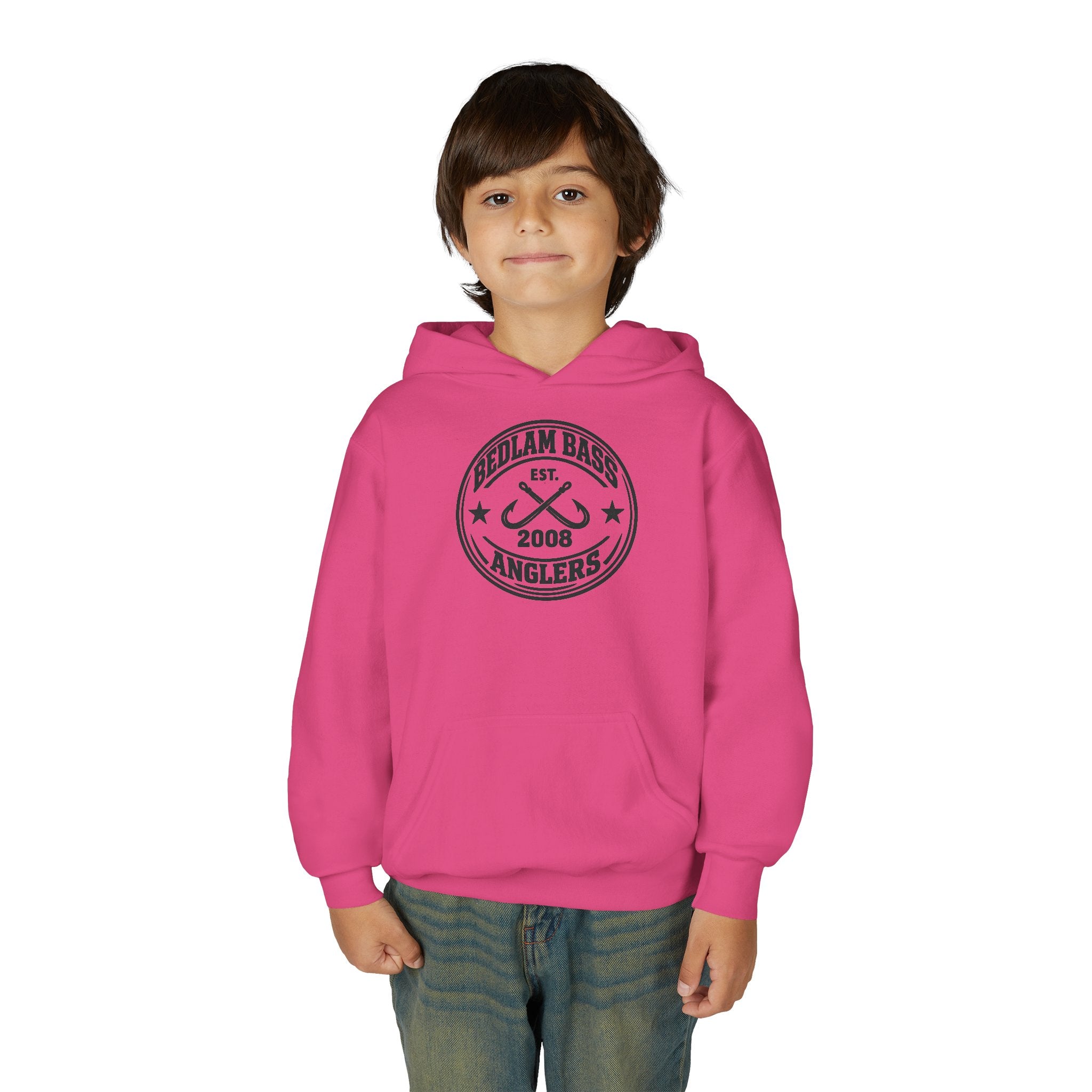 Youth Hoodie — Bedlam Bass Anglers 2008 Fishing Logo