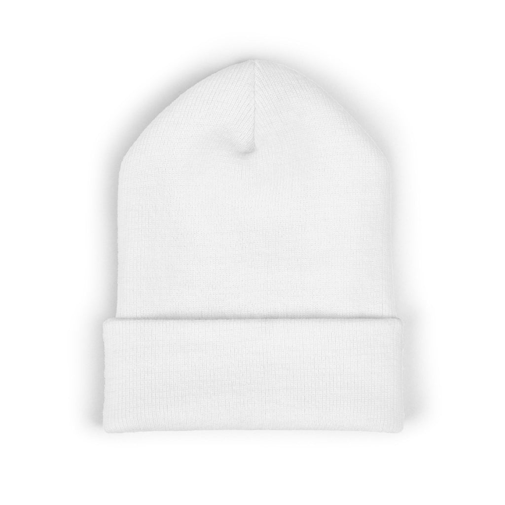 Embroidered Classic Cuffed Beanie – Vintage Shield Logo Knit Hat