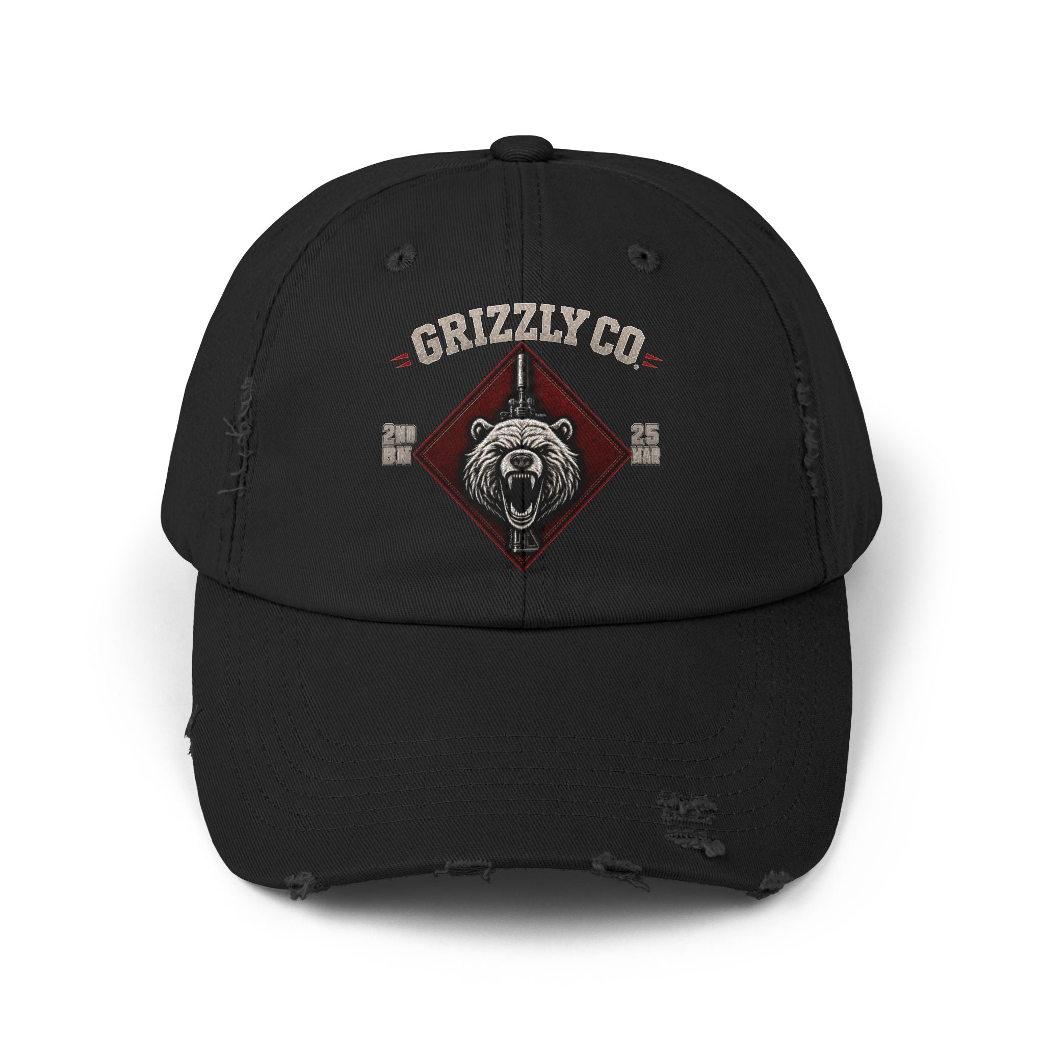 Distressed Bear Dad Hat – Vintage Rawr Bear Logo Cap