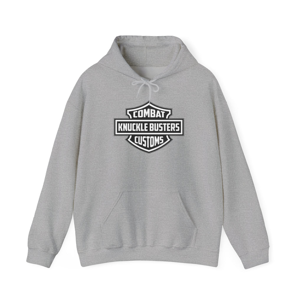 Combat Knuckle Busters Customs Logo Hoodie – Motorcycle Club Style Pullover