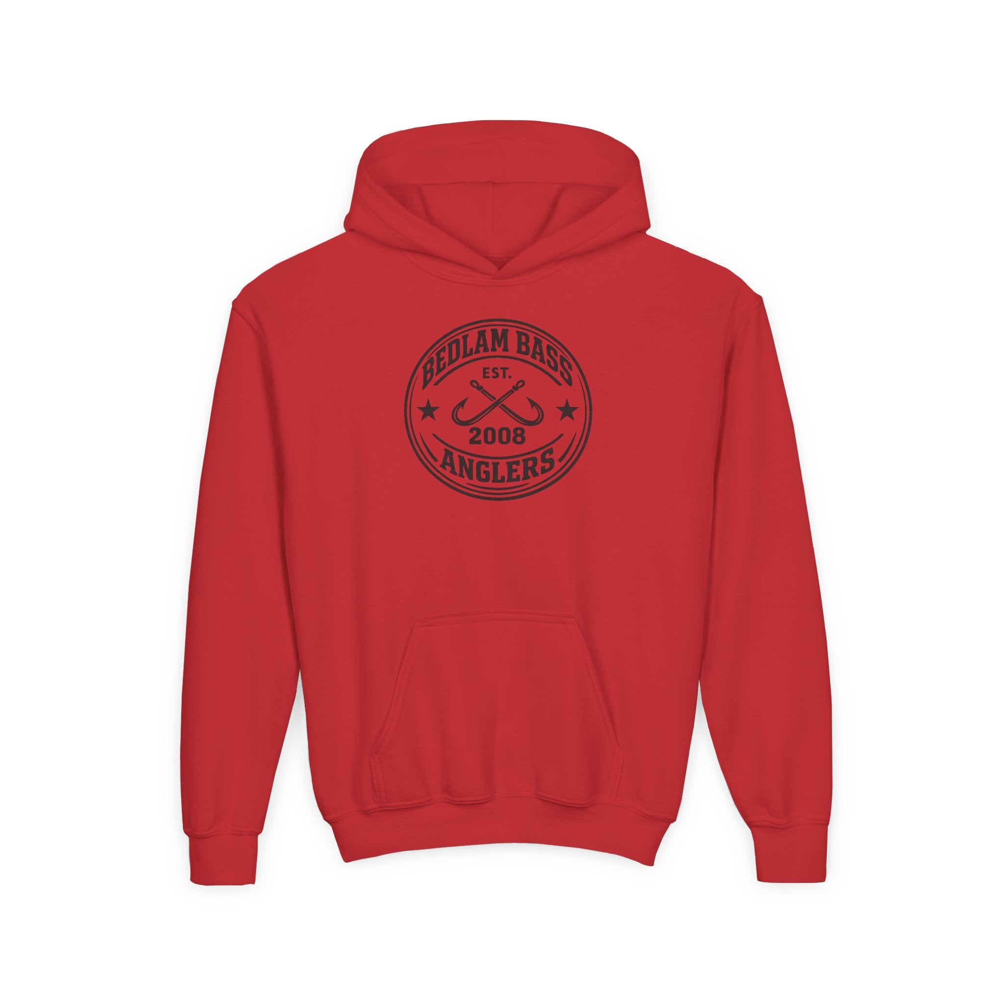 Youth Hoodie — Bedlam Bass Anglers 2008 Fishing Logo
