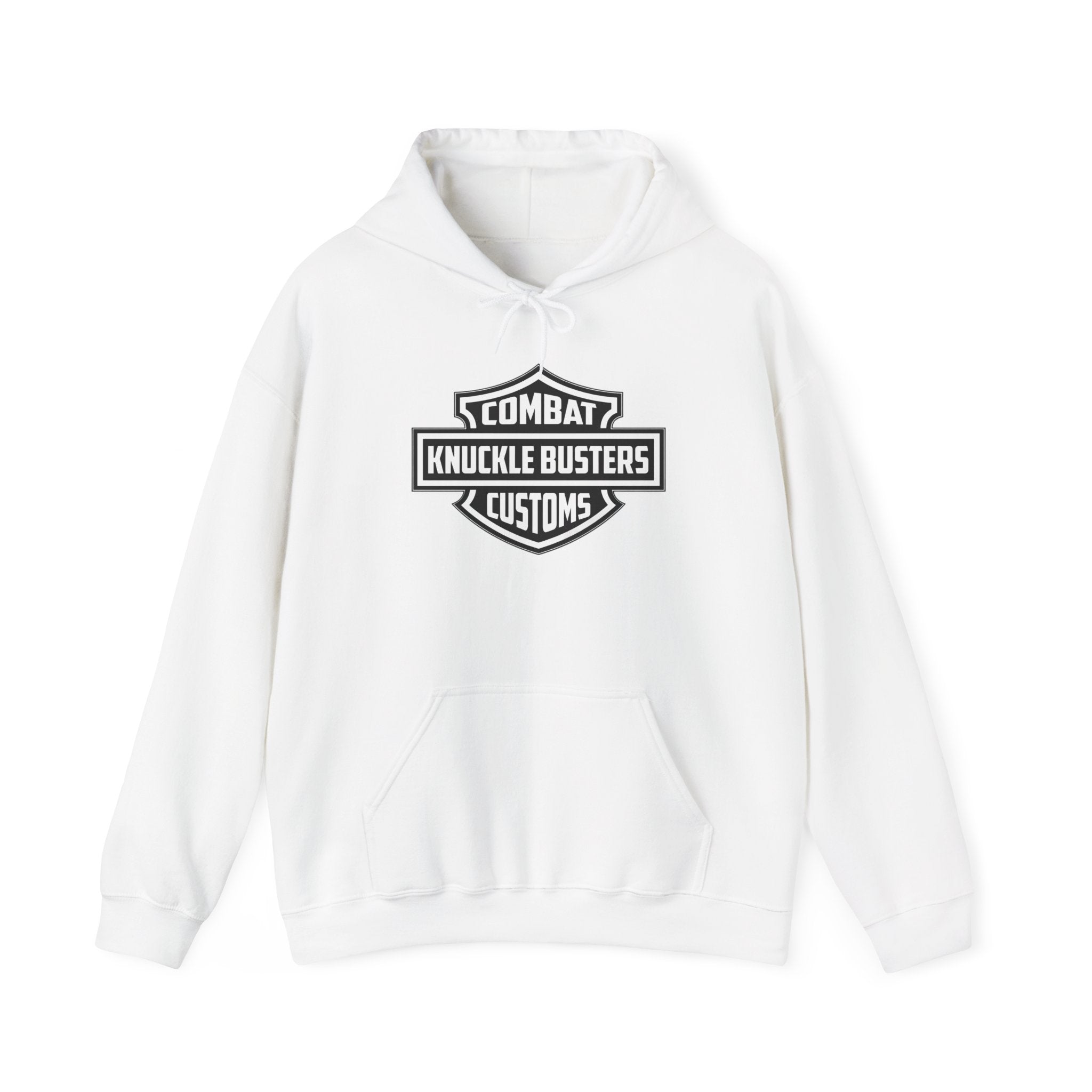 Combat Knuckle Busters Customs Logo Hoodie – Motorcycle Club Style Pullover