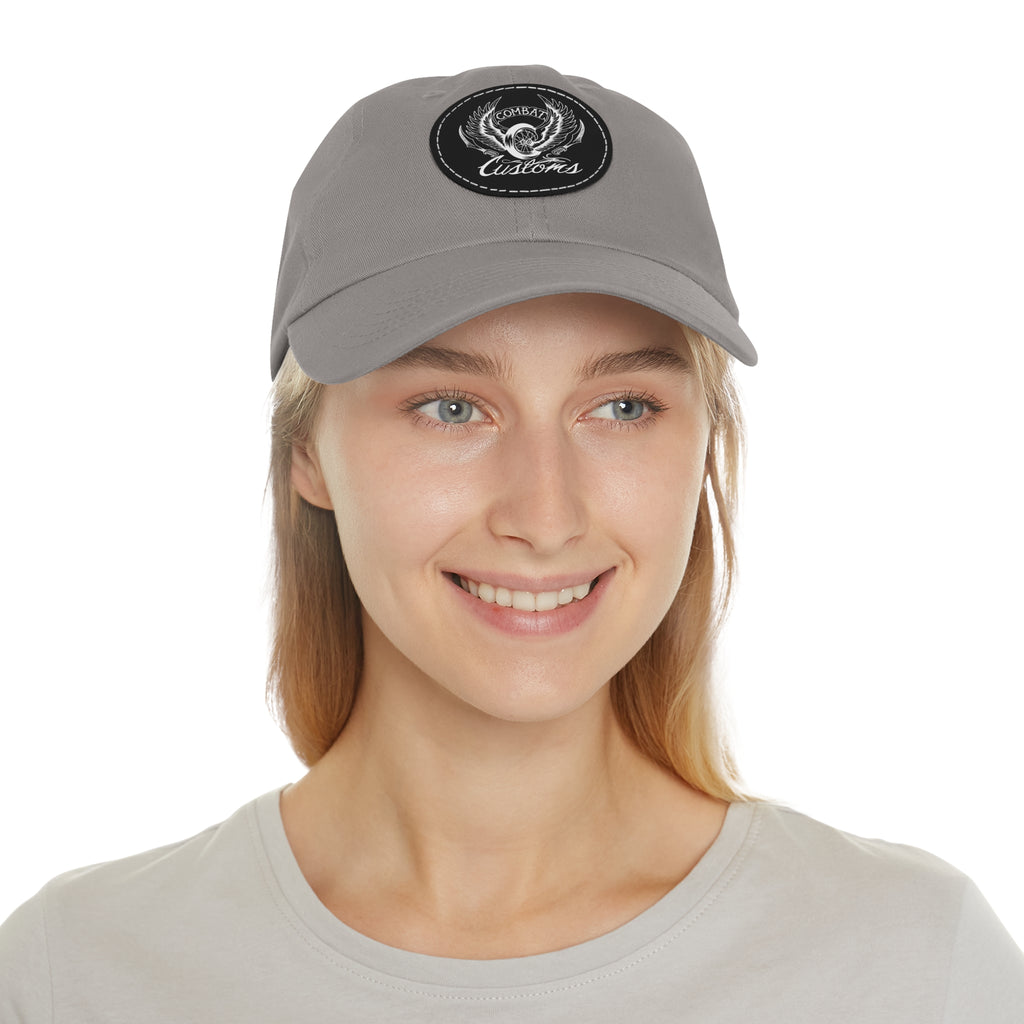 Vintage Motorcycle Customs Leather Patch Dad Hat