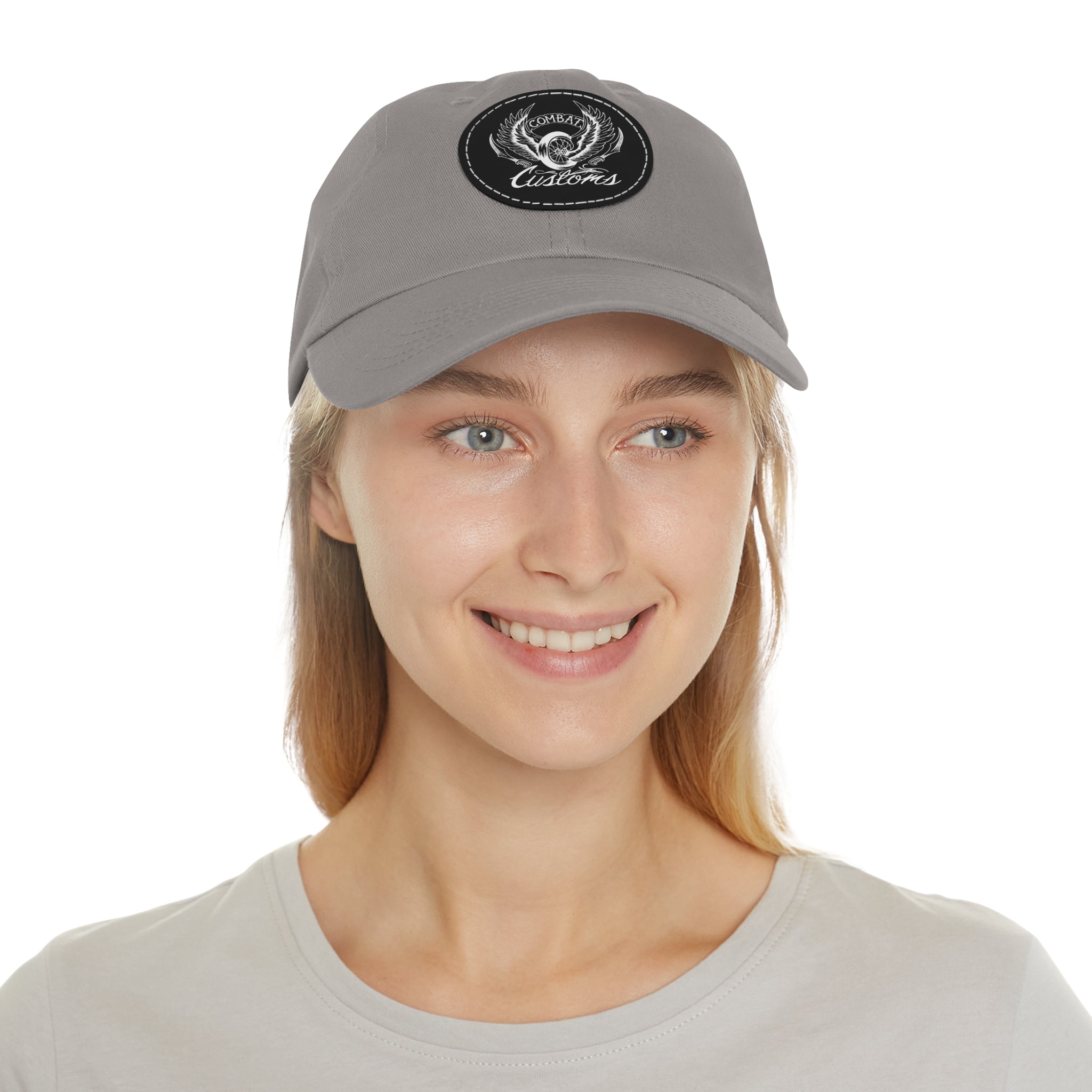 Vintage Motorcycle Customs Leather Patch Dad Hat